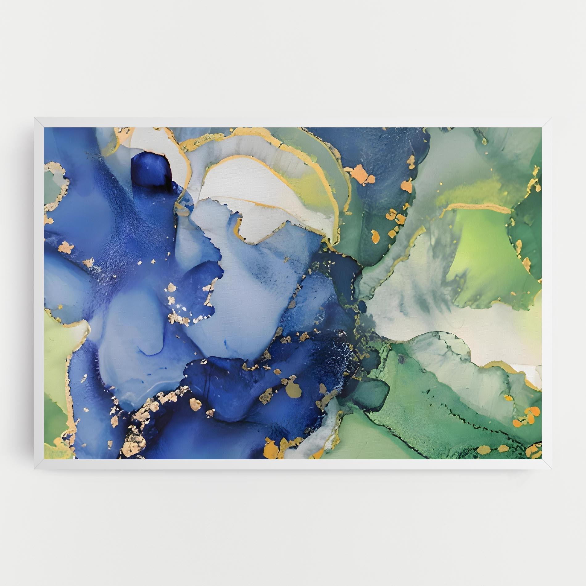 Картина на платно Green Paint Marble mockup 0
