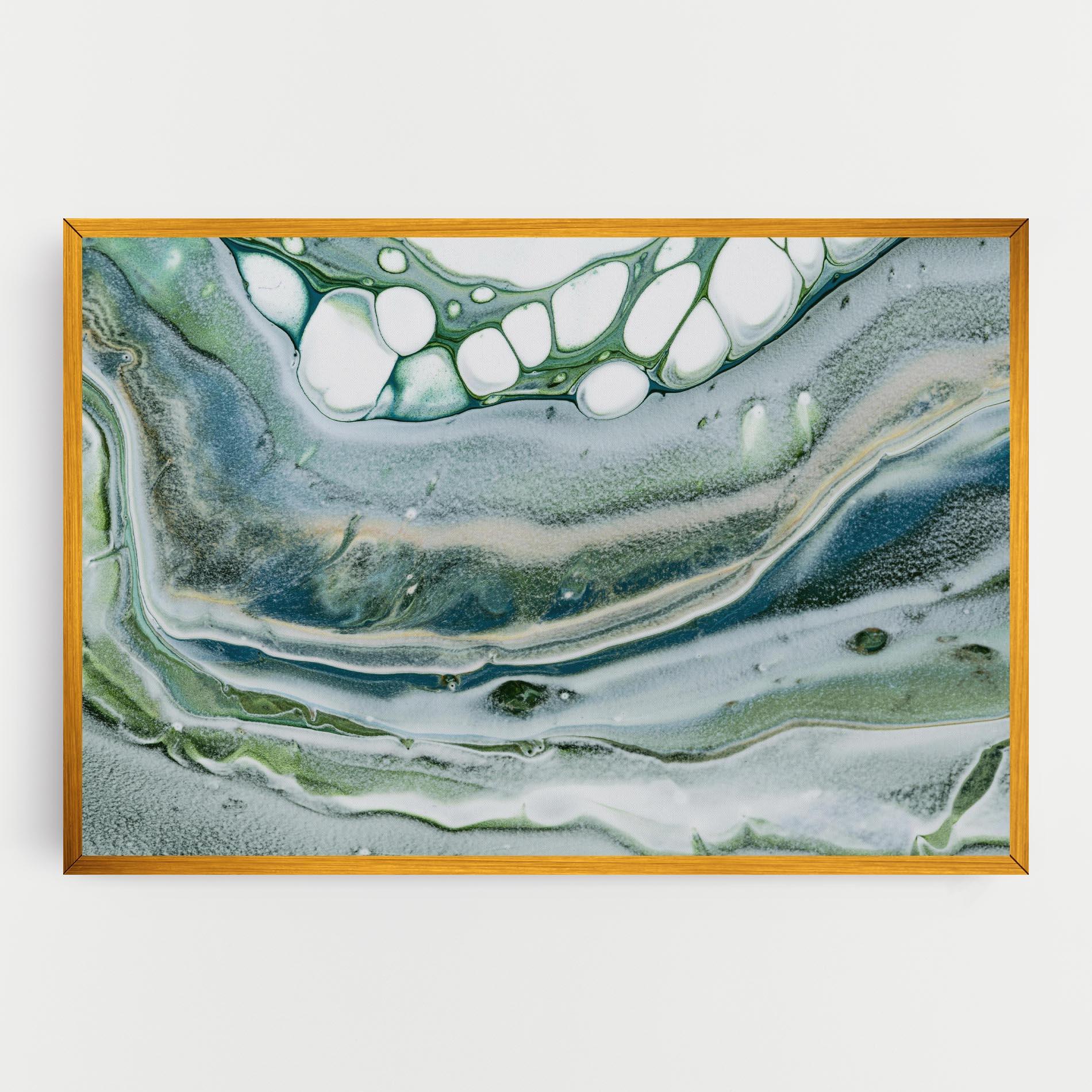 Картина на платно Dark Green Liquid mockup 0