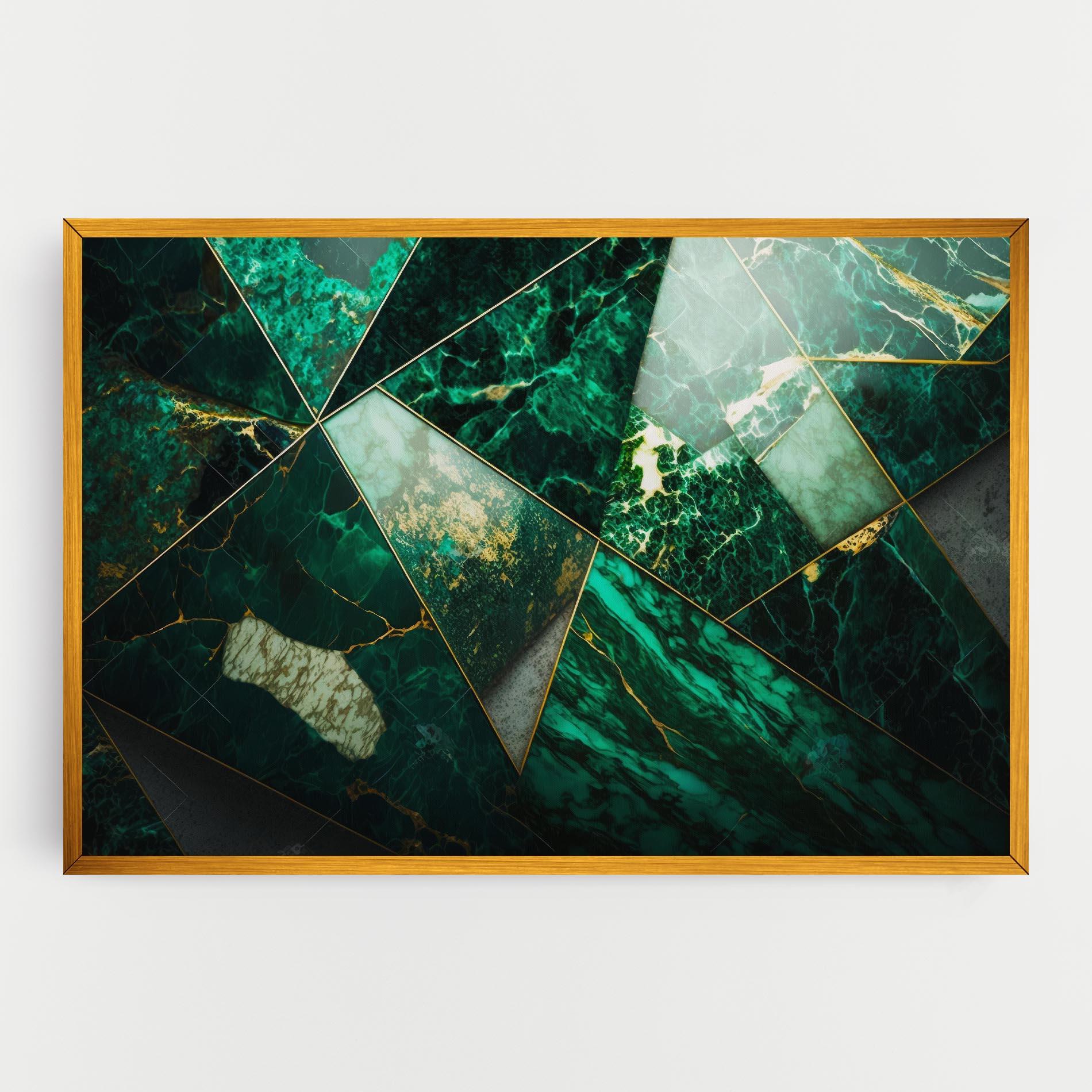 Картина на платно Green Marble mockup 0