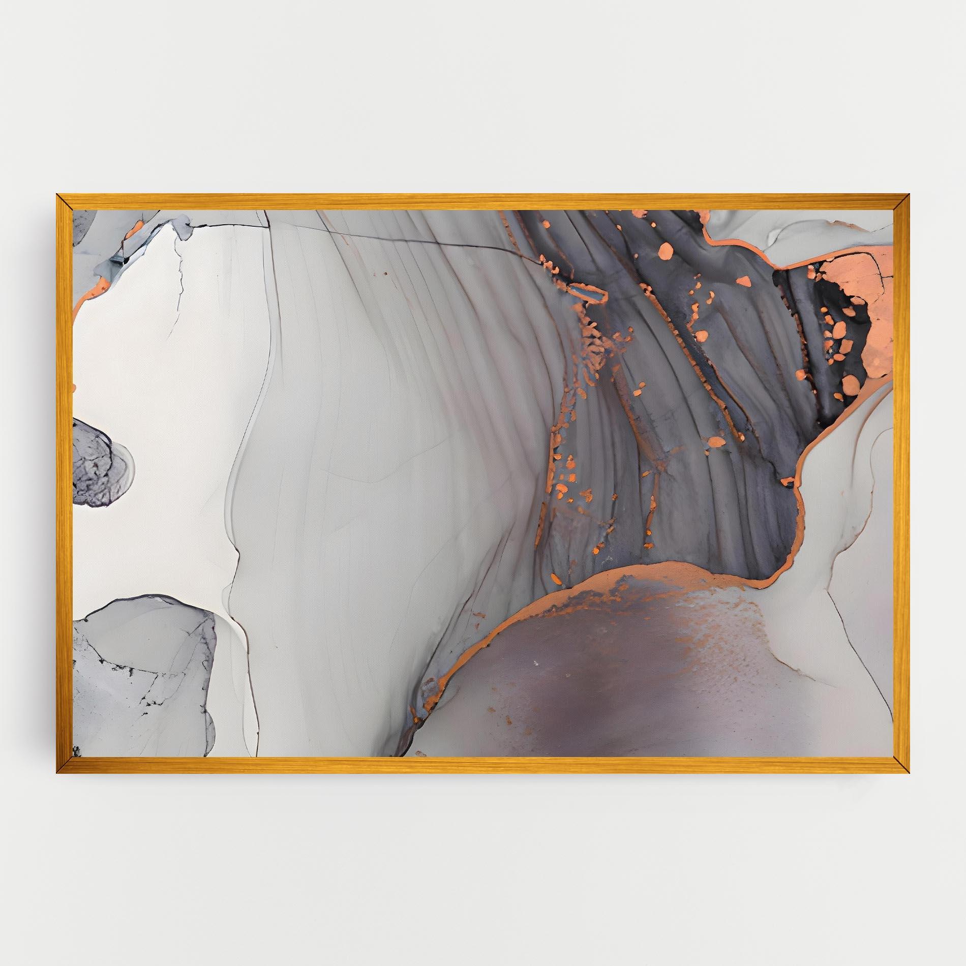 Картина на платно Grey Pink Liquid Marble mockup 0