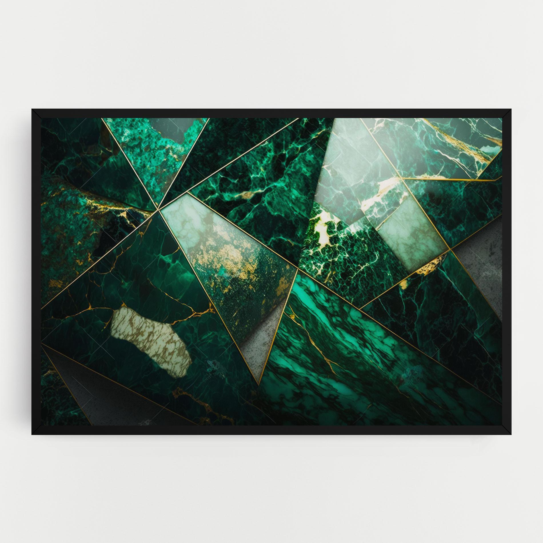 Картина на платно Green Marble mockup 0