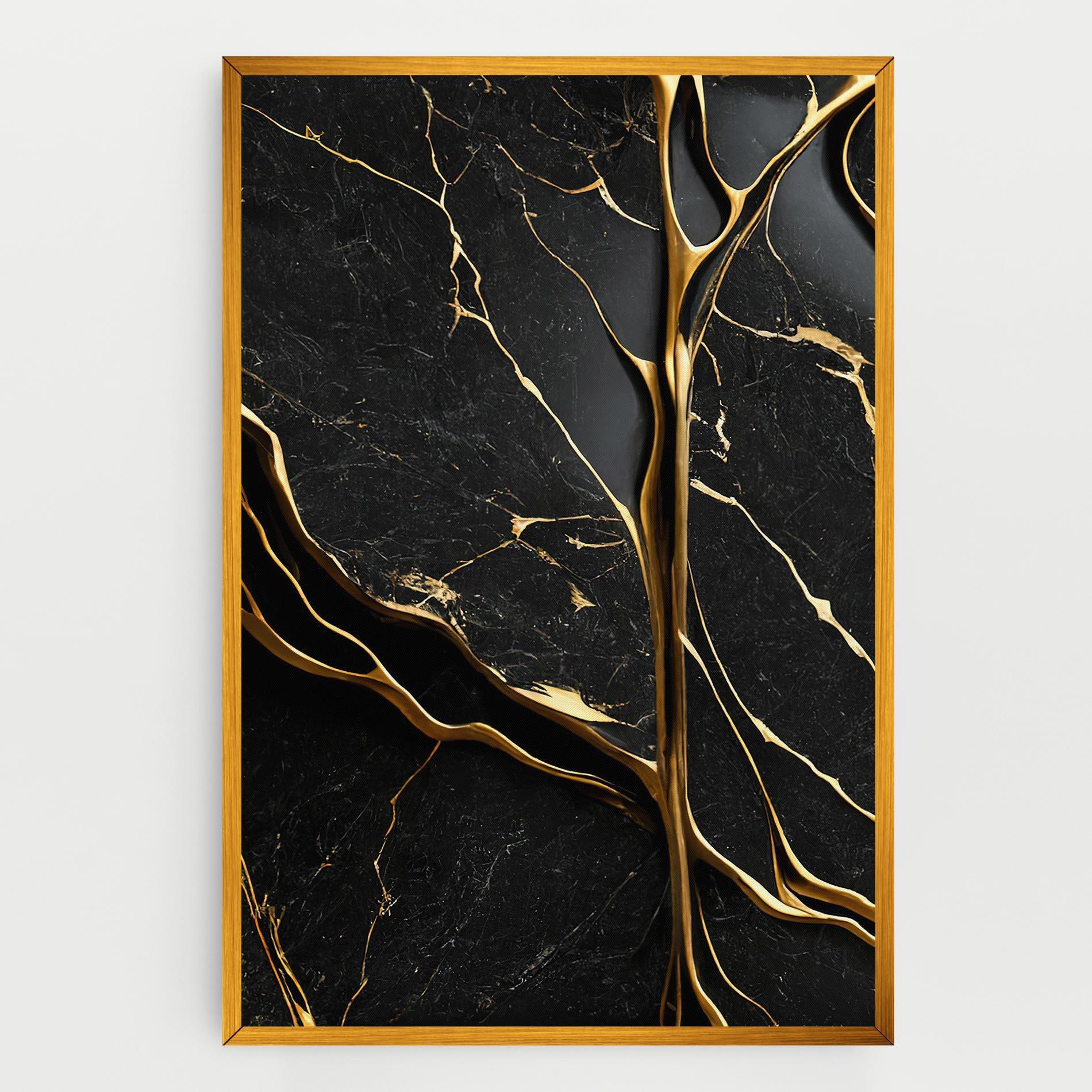 Картина на платно Black Square Marble mockup 0