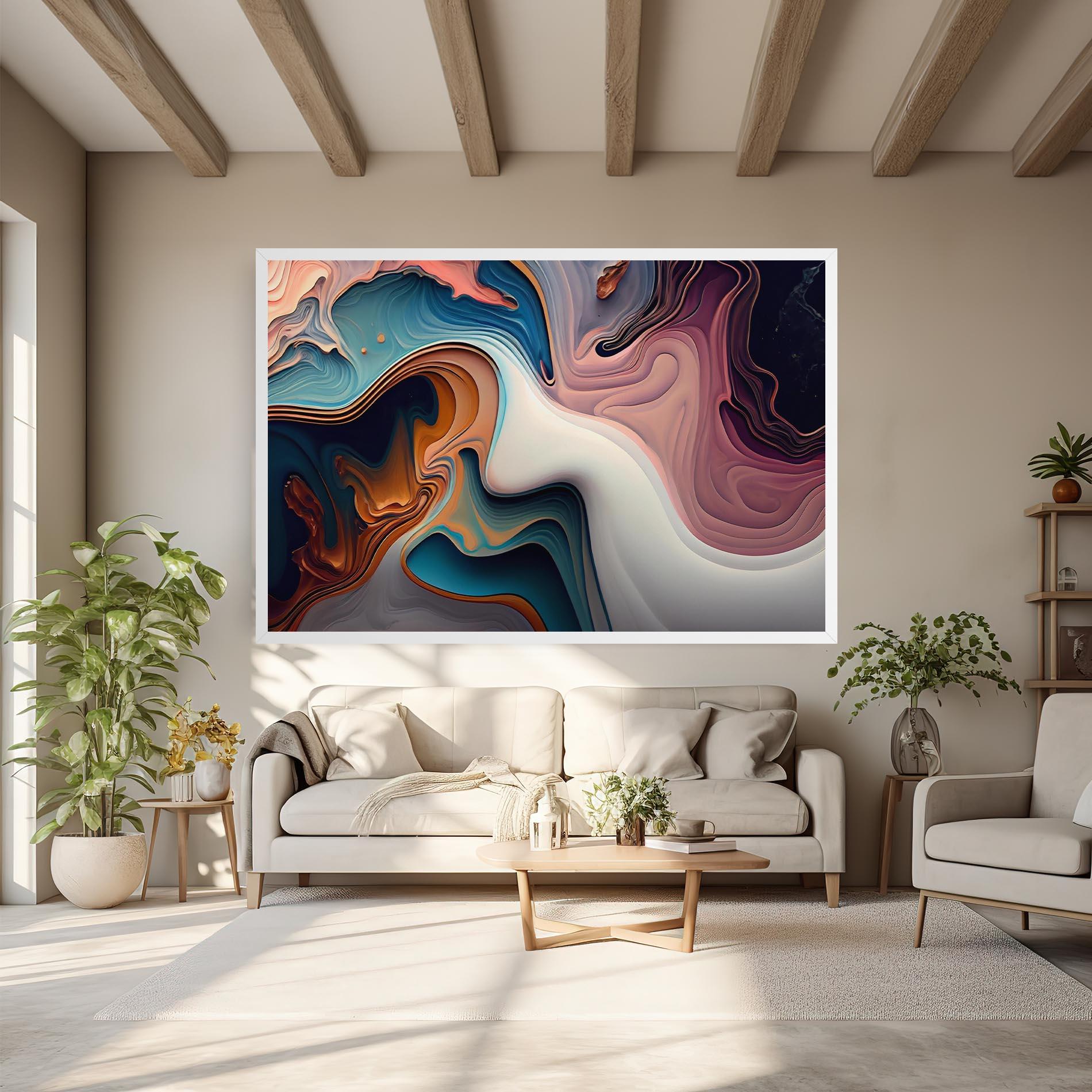 Картина на платно Mixed Colors Marble mockup 6
