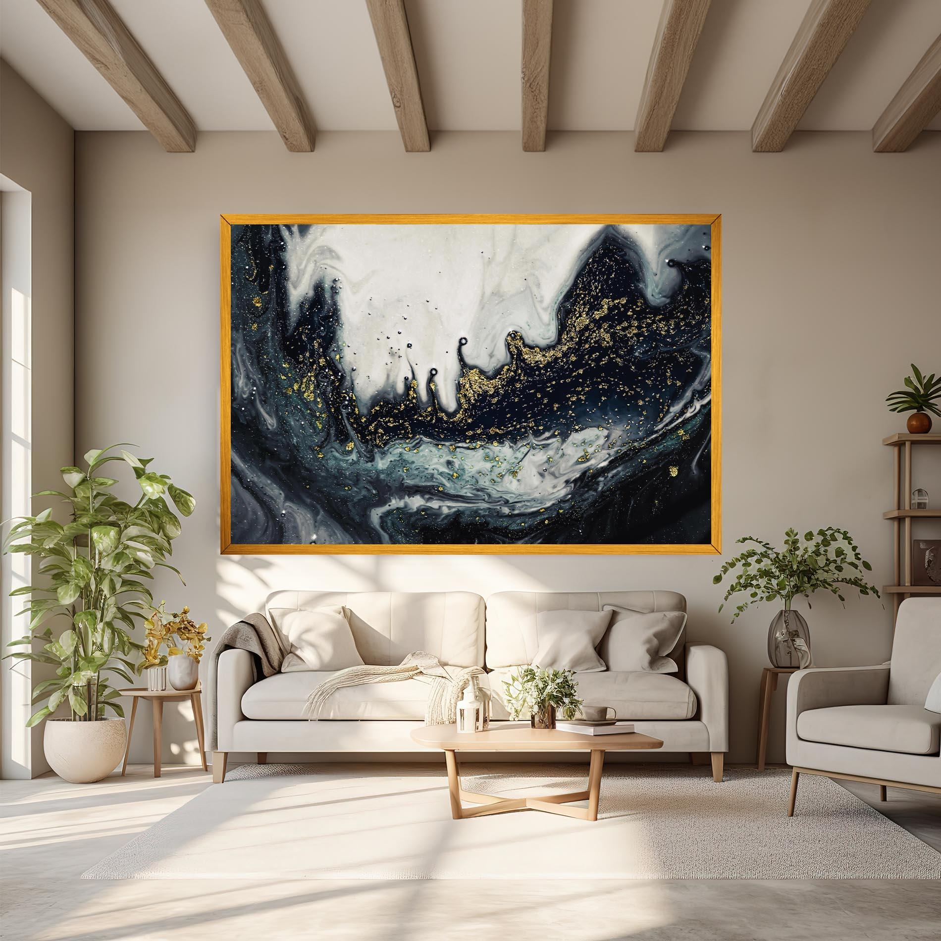 Картина на платно Abstract Black mockup 6