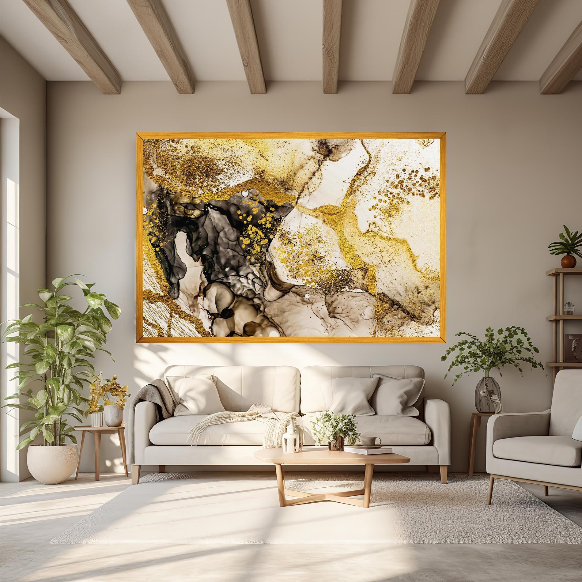 Картина на платно Golden Sand mockup 6