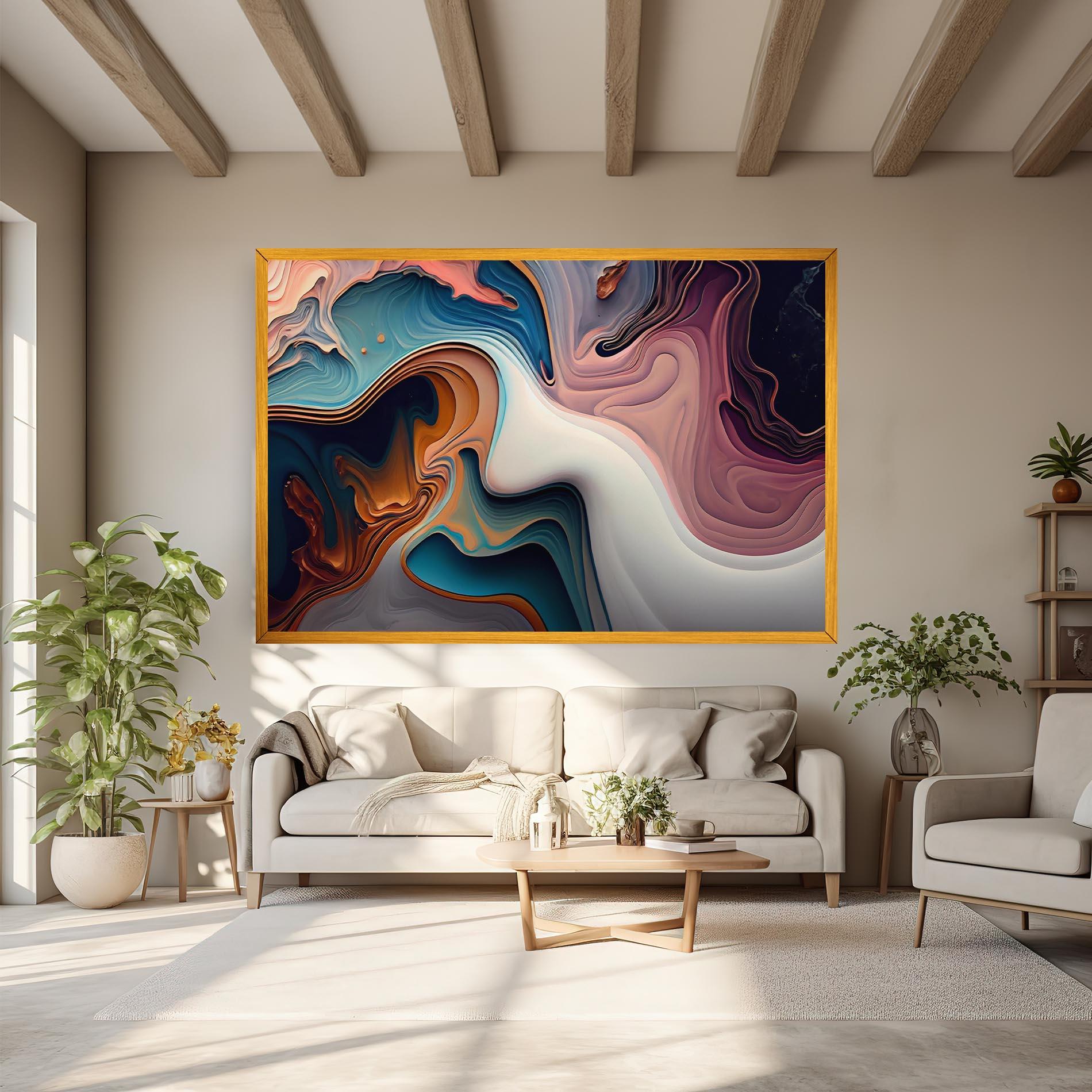 Картина на платно Mixed Colors Marble mockup 6