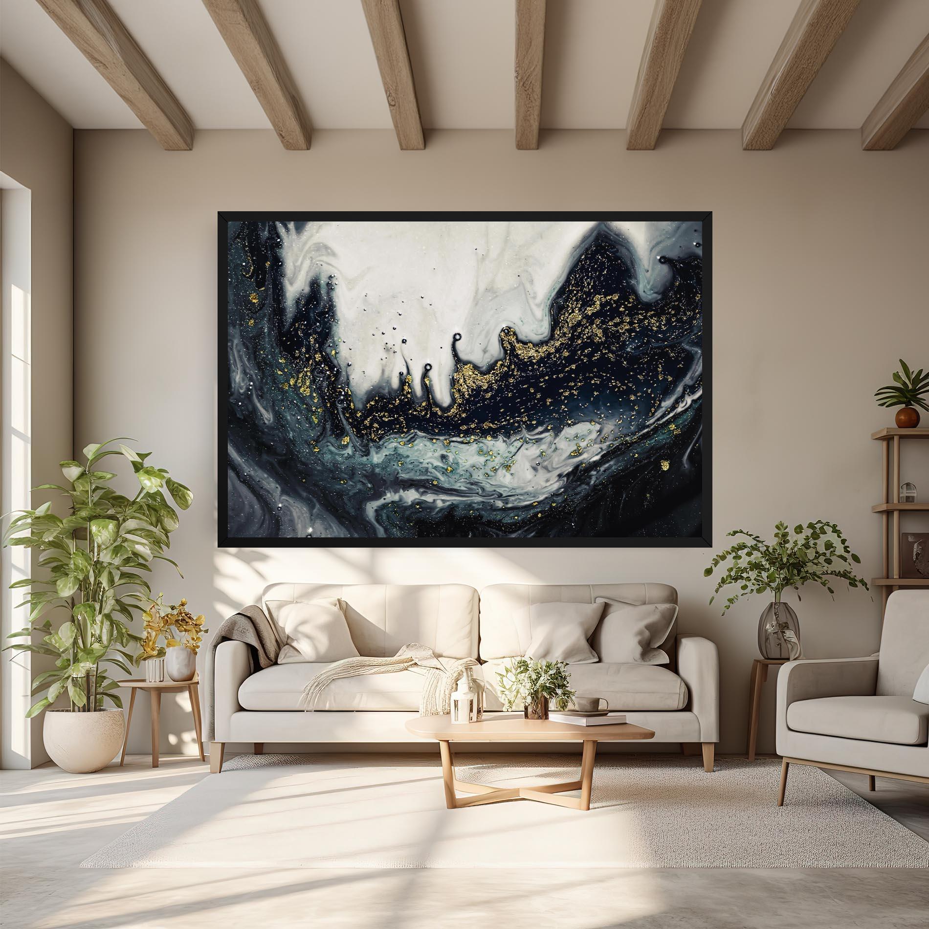 Картина на платно Abstract Black mockup 6