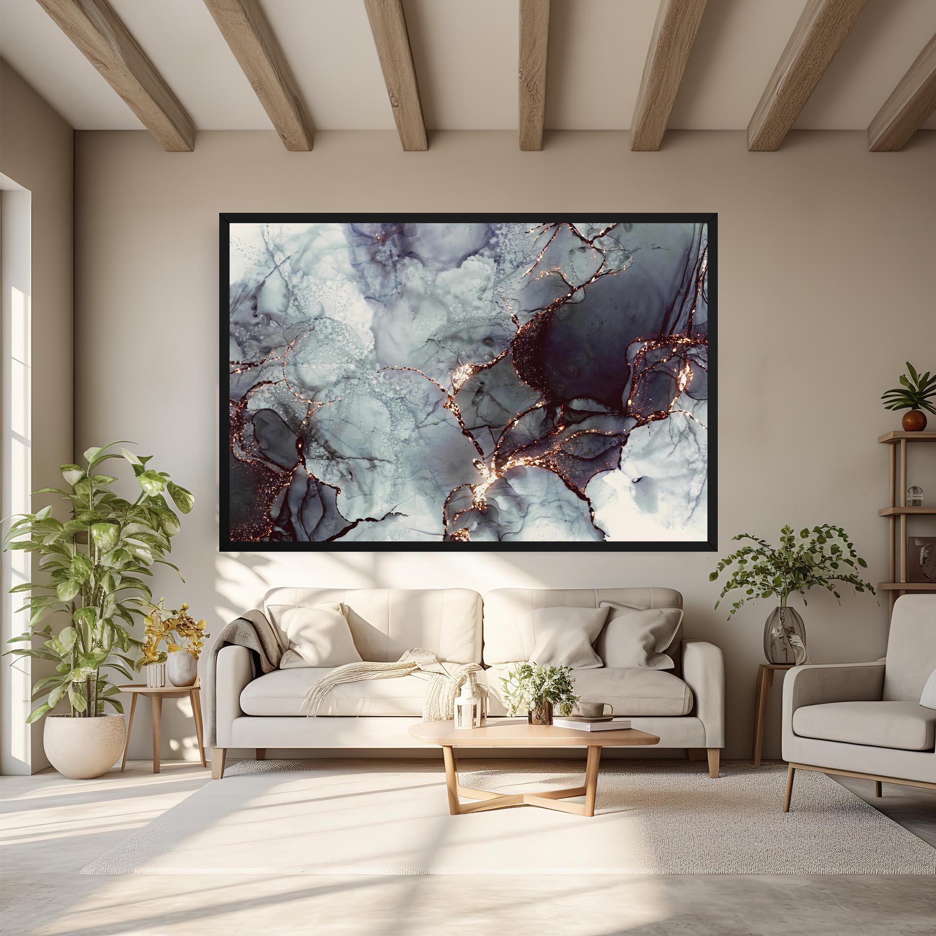 Картина на платно Abstract Gold Path mockup 6