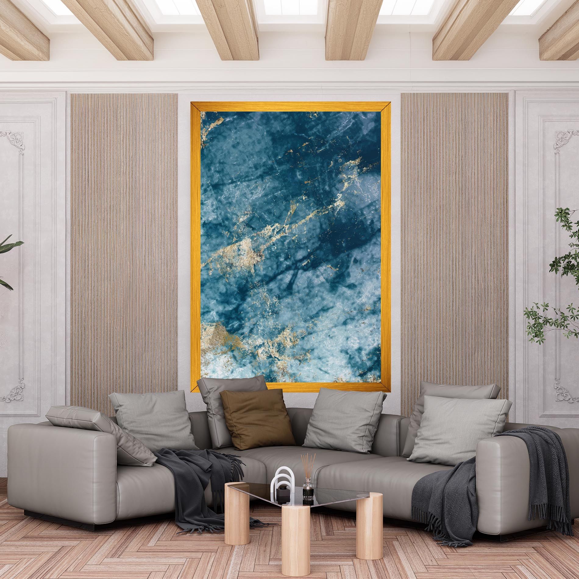 Blue Water Marble mockup 6