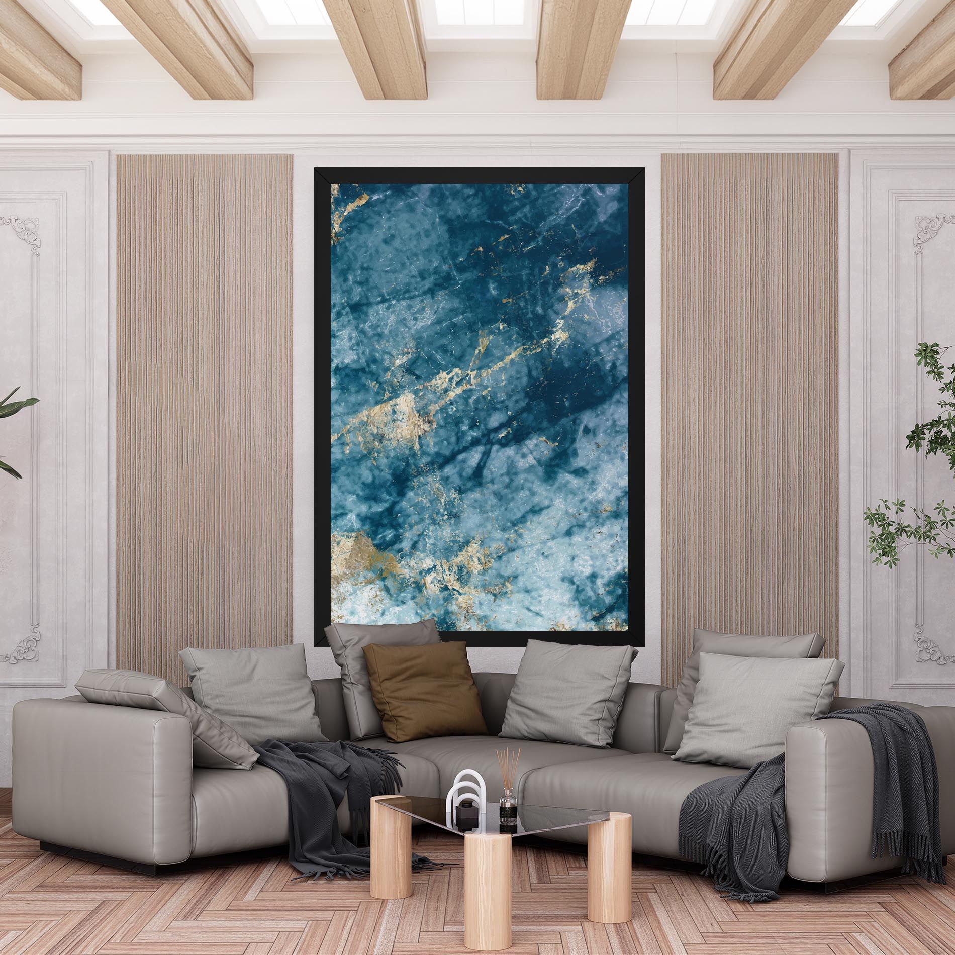 Blue Water Marble mockup 6