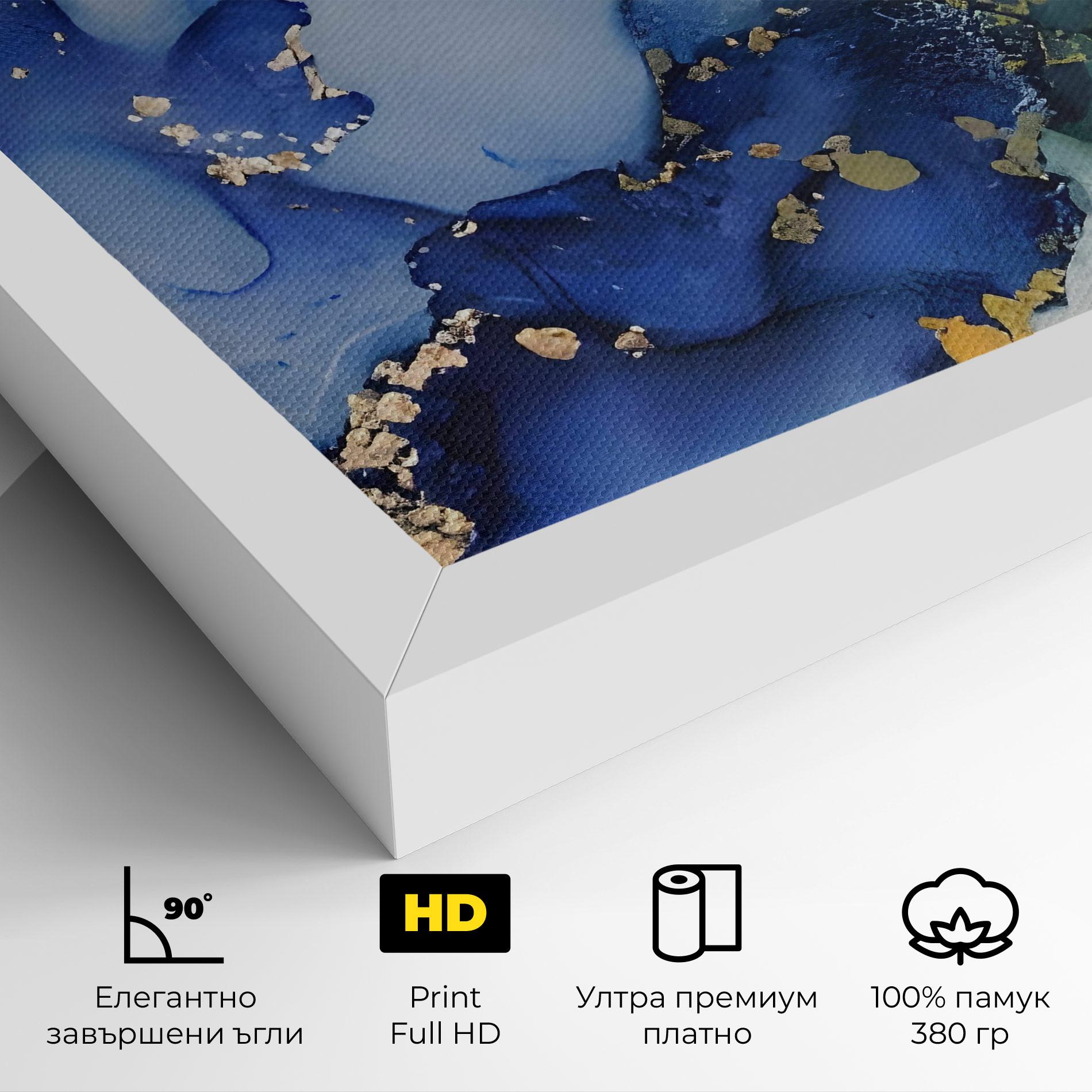 Картина на платно Green Paint Marble mockup 4