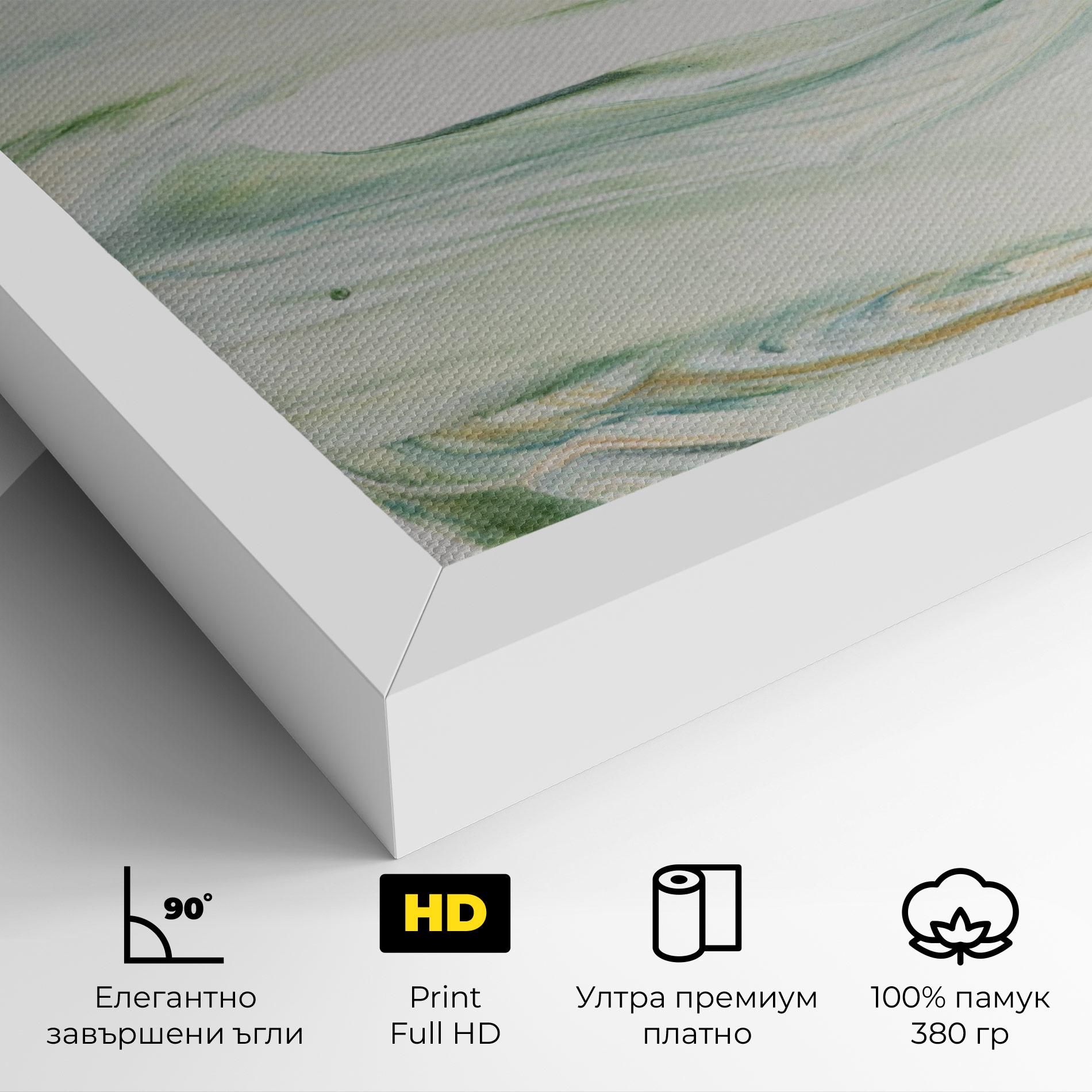 Картина на платно Light Green Painting mockup 4