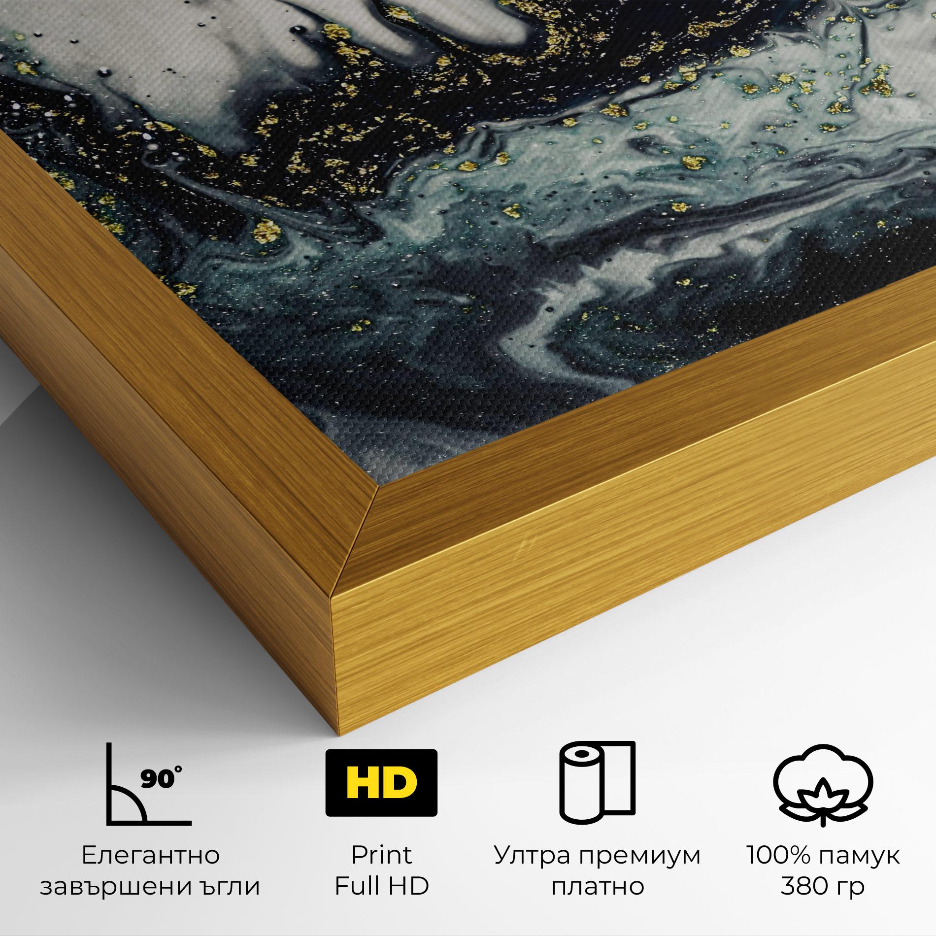 Картина на платно Abstract Black mockup 4