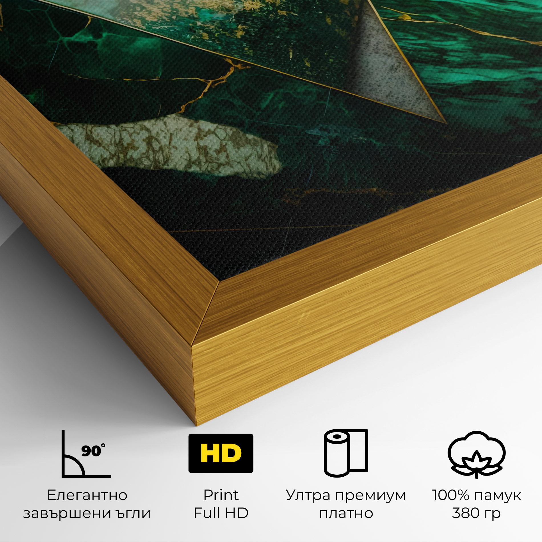Картина на платно Green Marble mockup 4