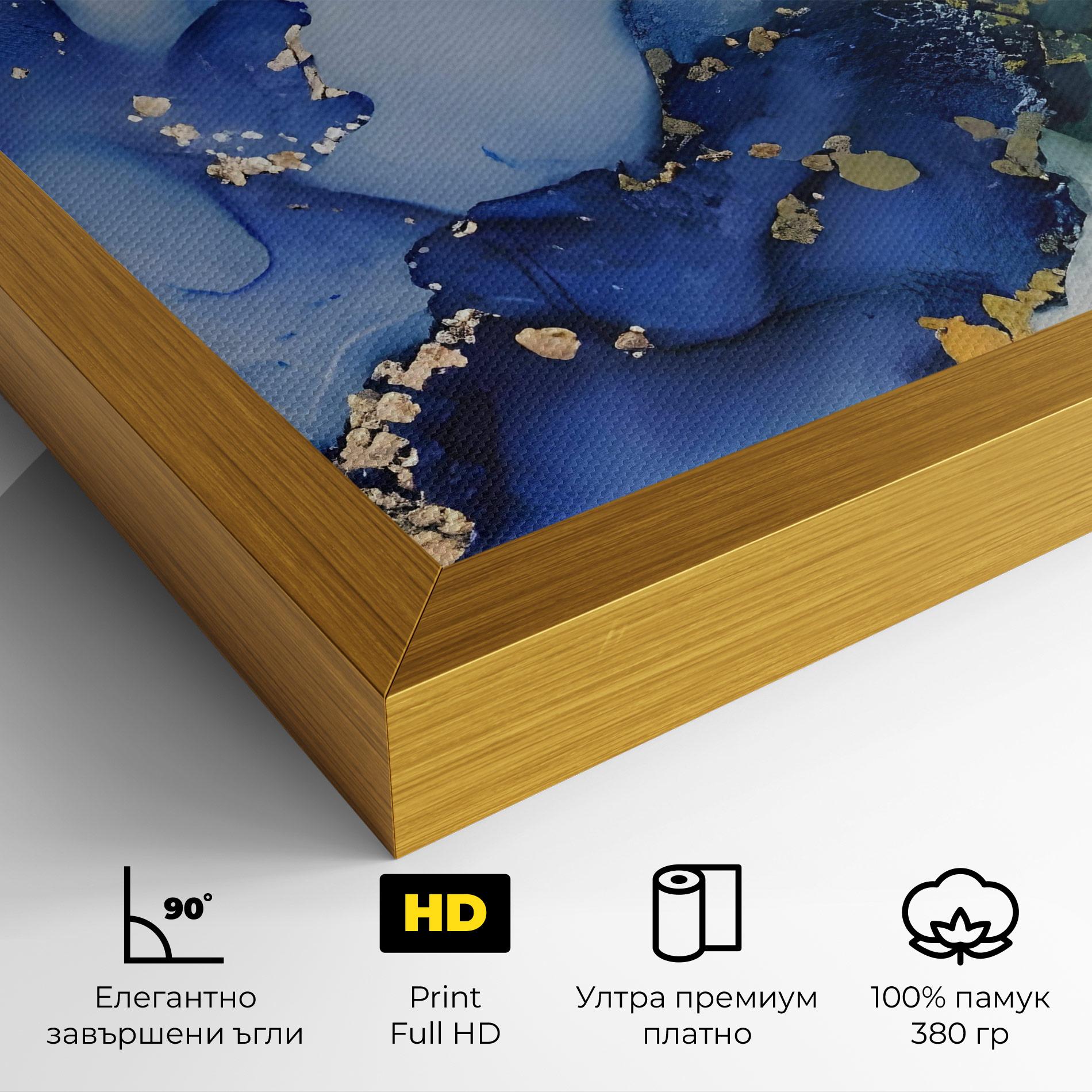 Картина на платно Green Paint Marble mockup 4