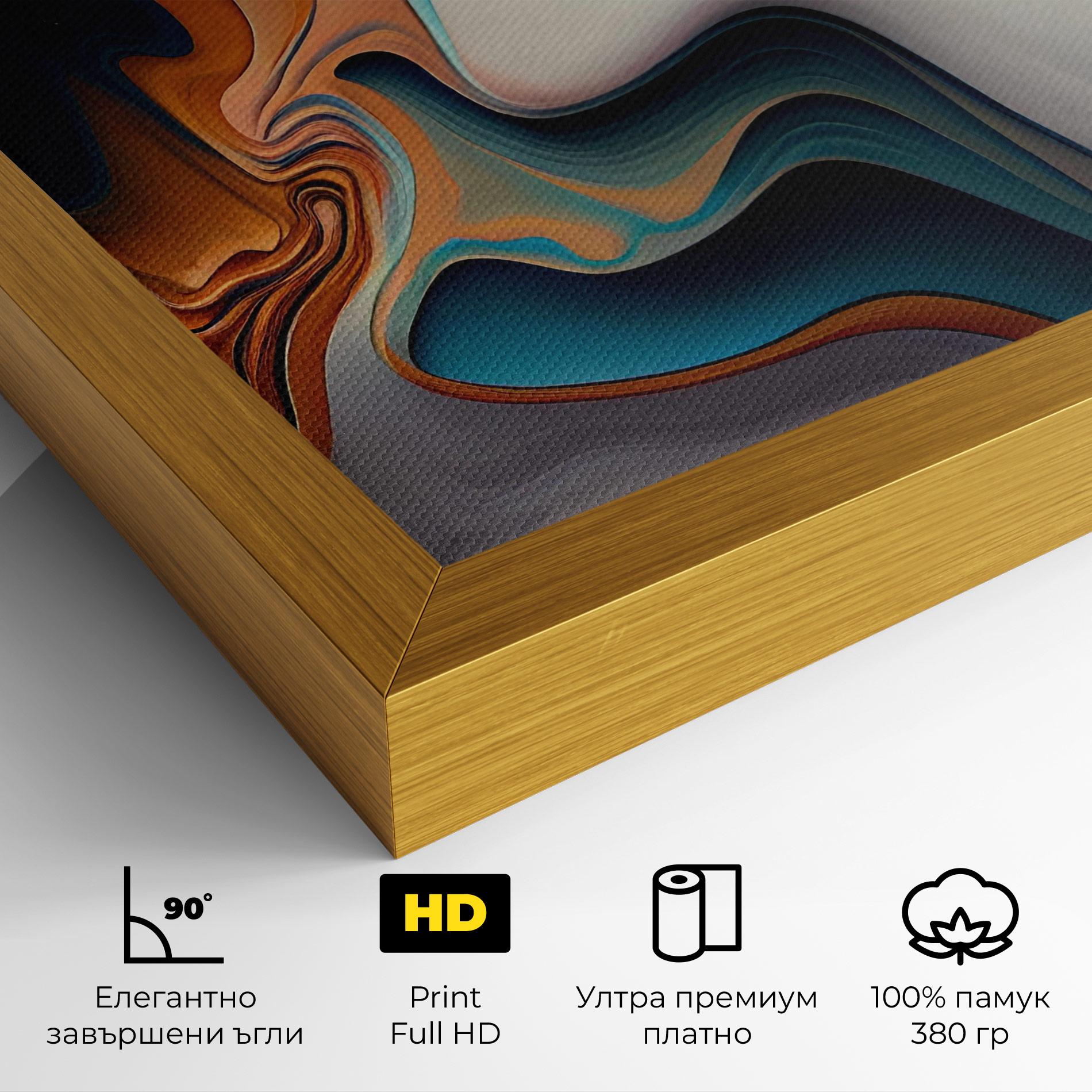 Картина на платно Mixed Colors Marble mockup 4