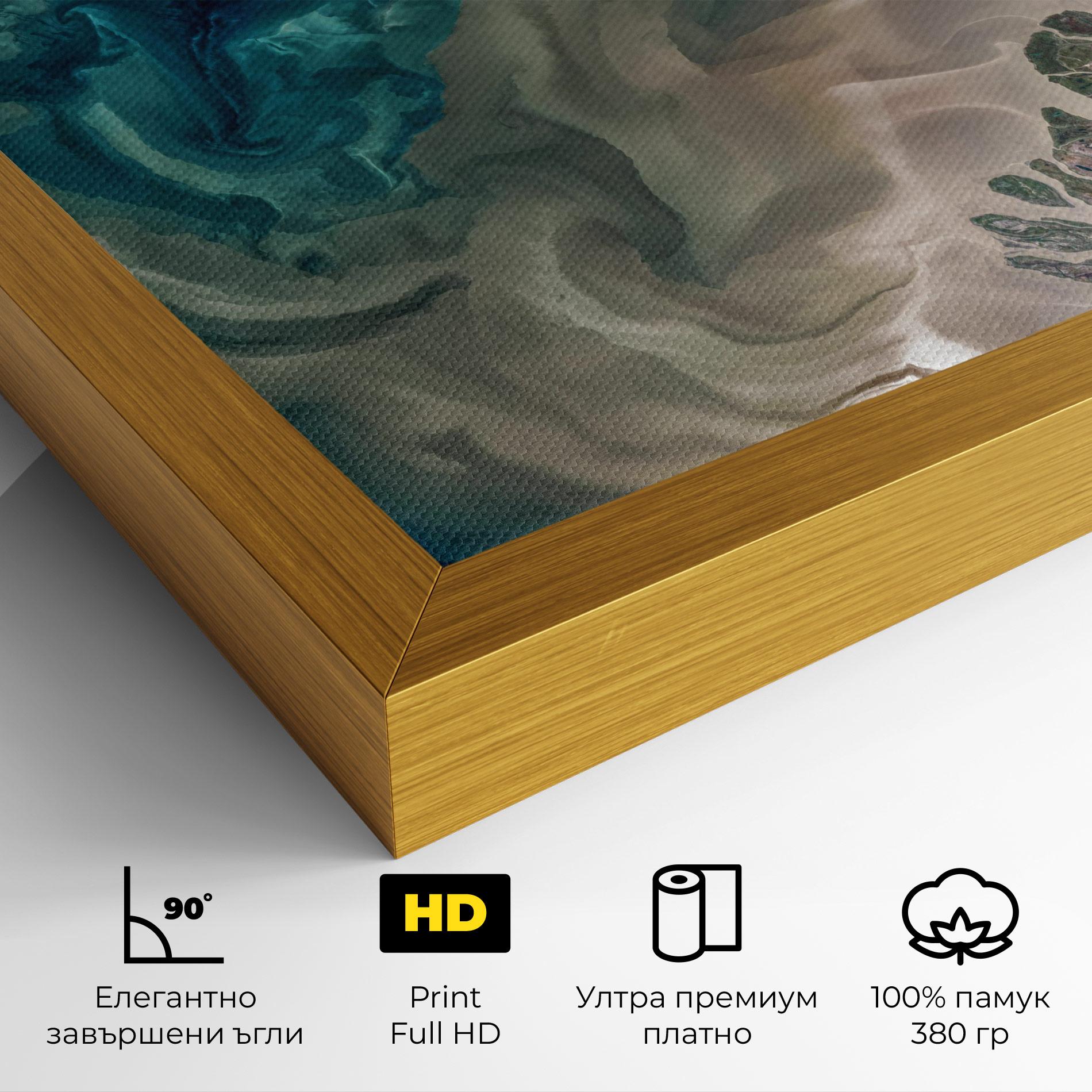 Картина на платно Ocean Blue Marble mockup 4