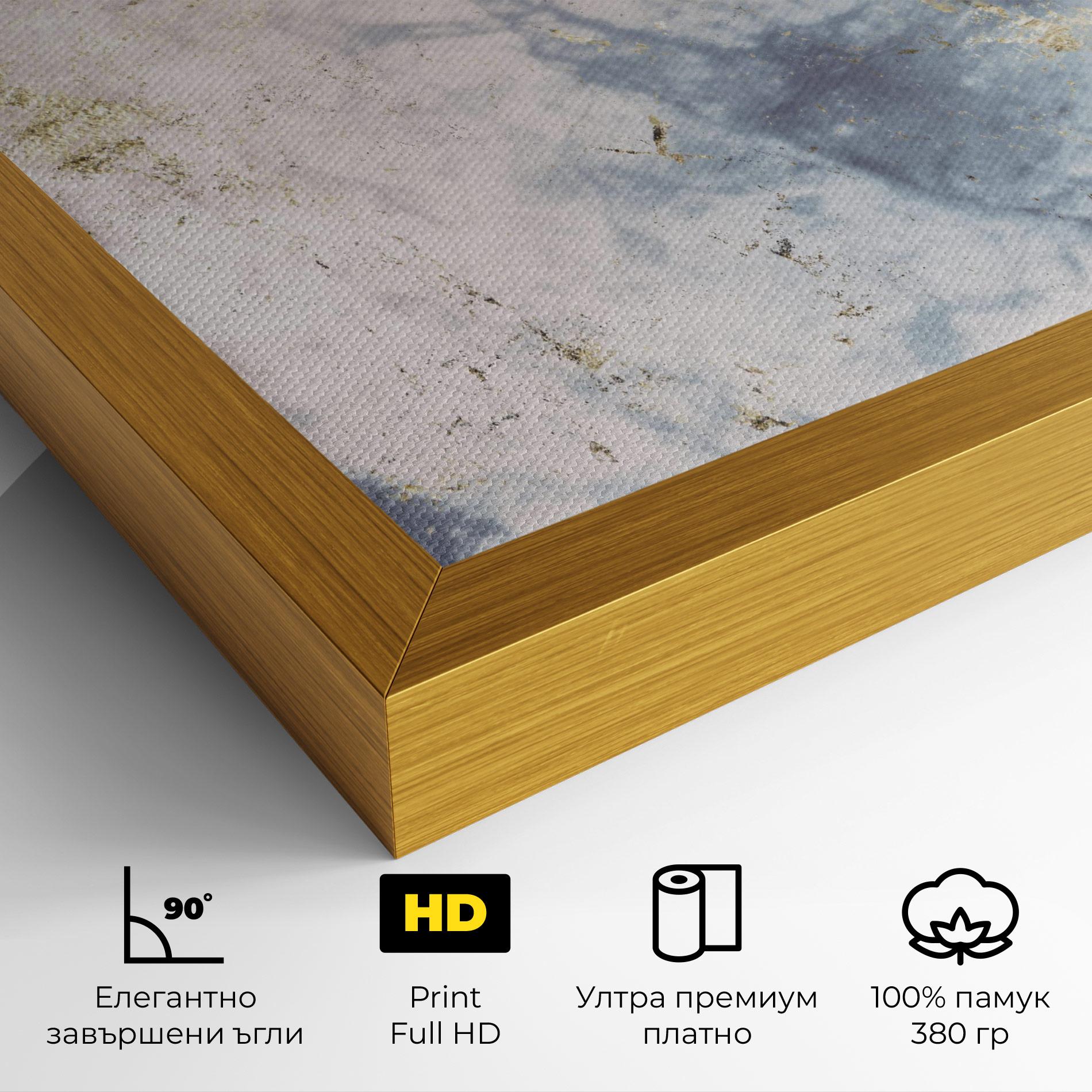 Картина на платно Pink Blue Marble mockup 4