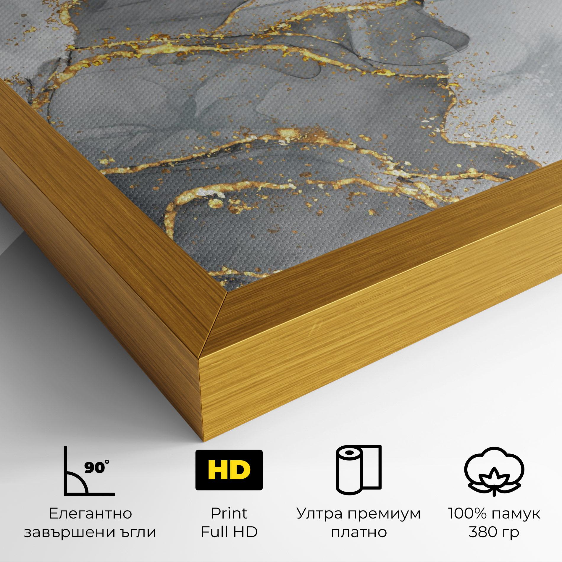 Картина на платно White Ink Marble mockup 4