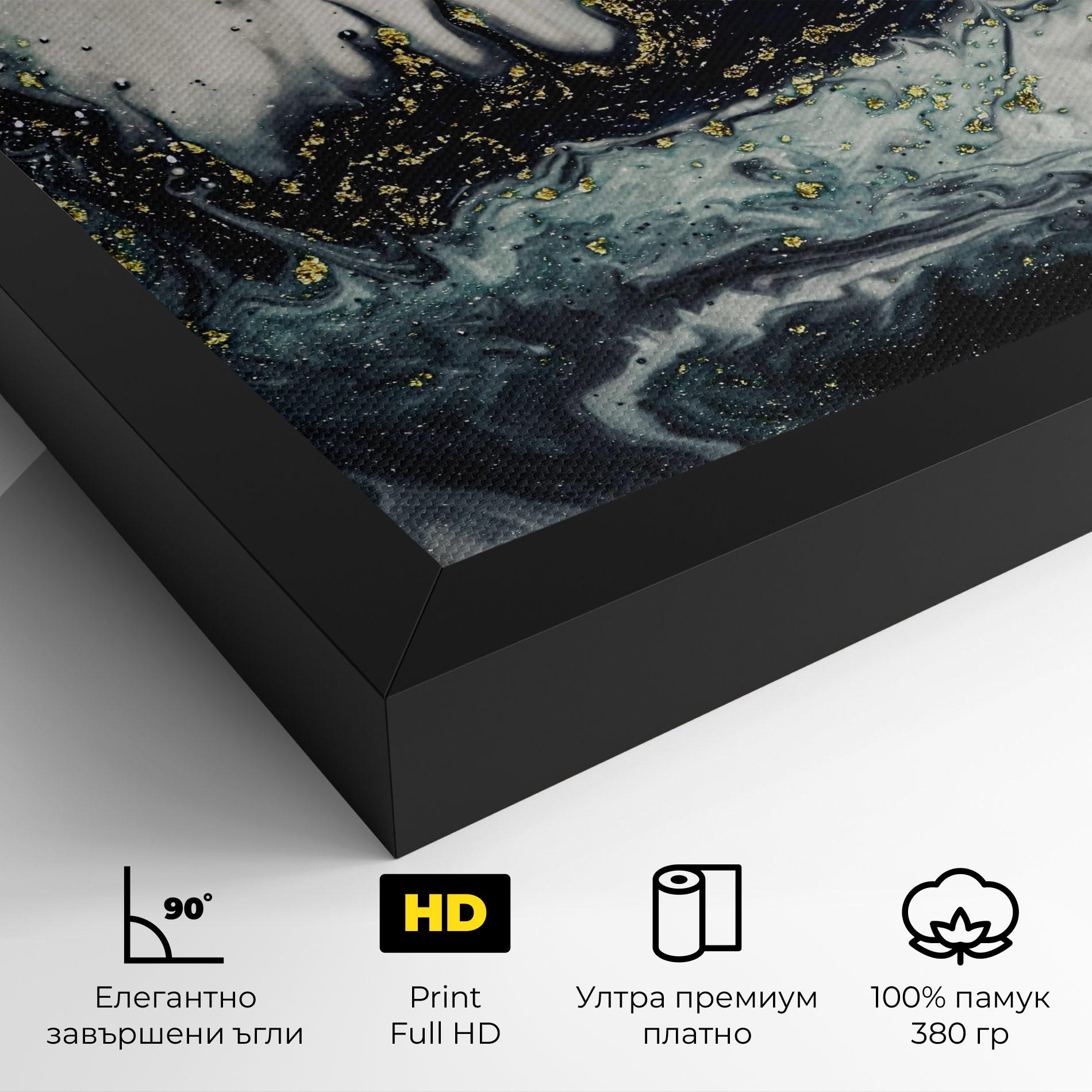 Картина на платно Abstract Black mockup 4