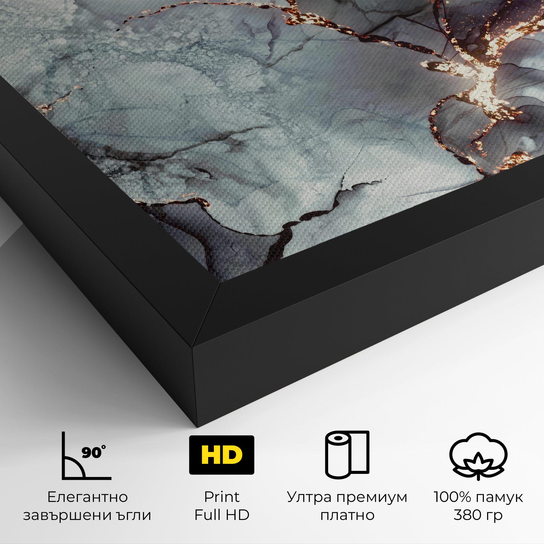 Картина на платно Abstract Gold Path mockup 4