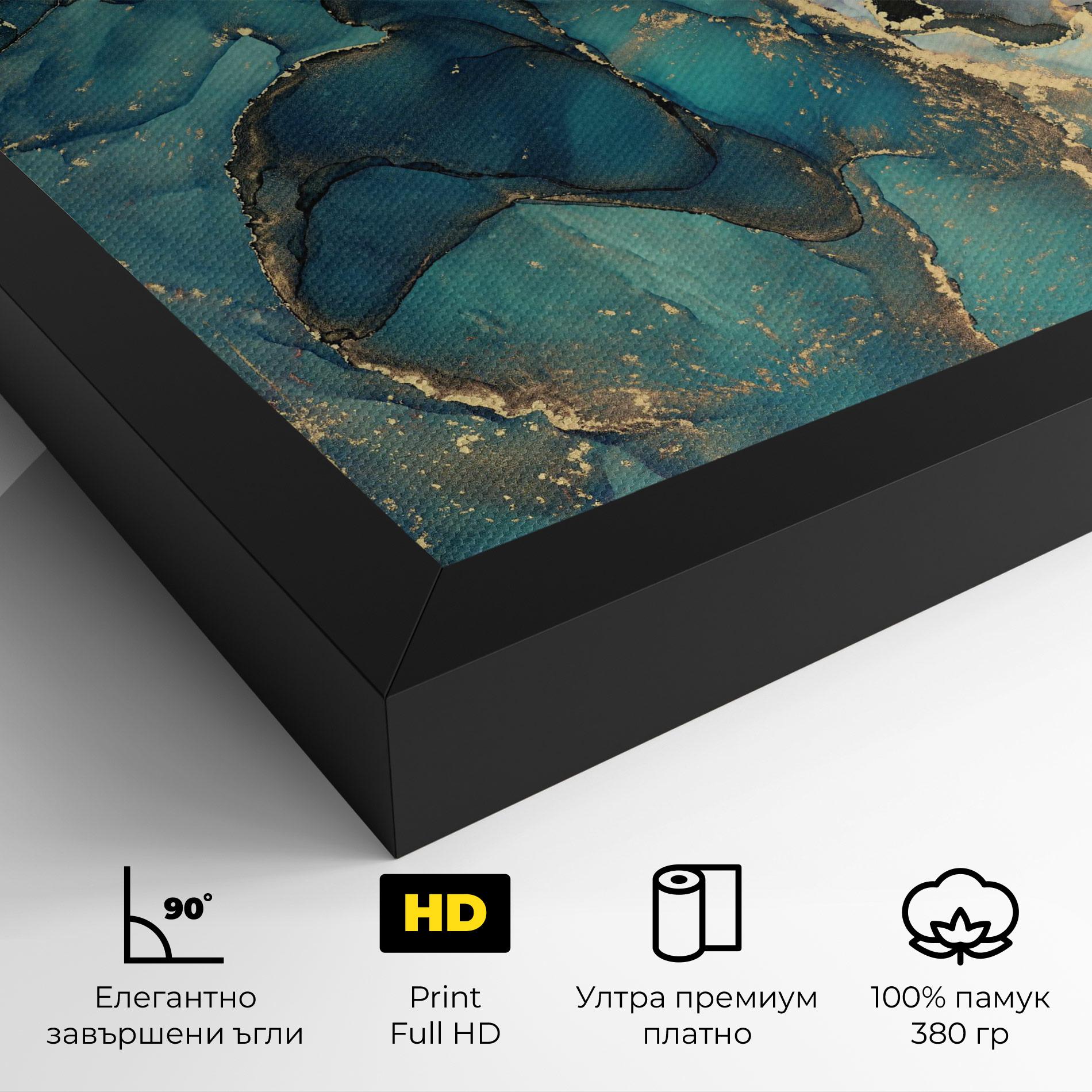 Картина на платно Blue Marble mockup 4