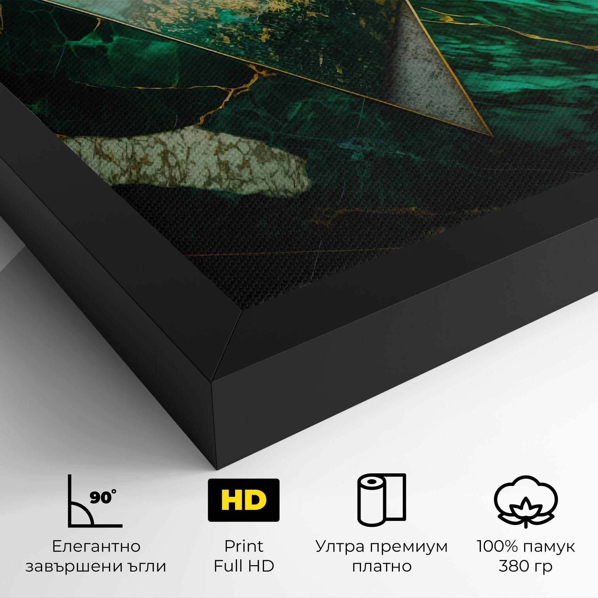 Картина на платно Green Marble mockup 4