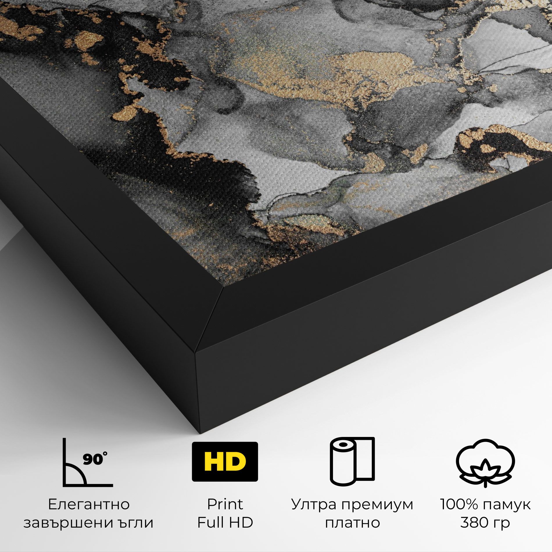 Grey Gold Marble mockup 4