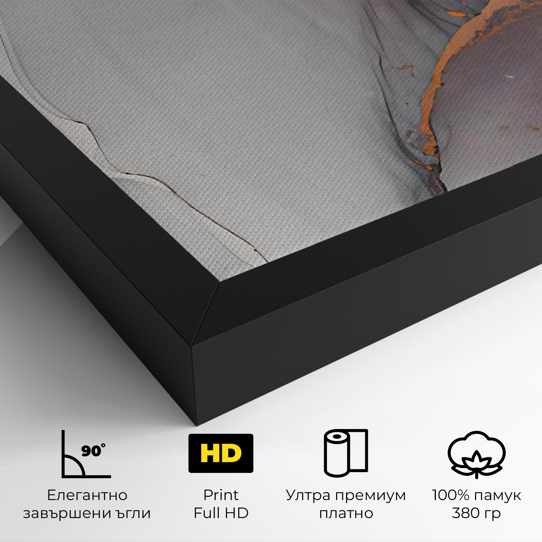 Картина на платно Grey Pink Liquid Marble mockup 4