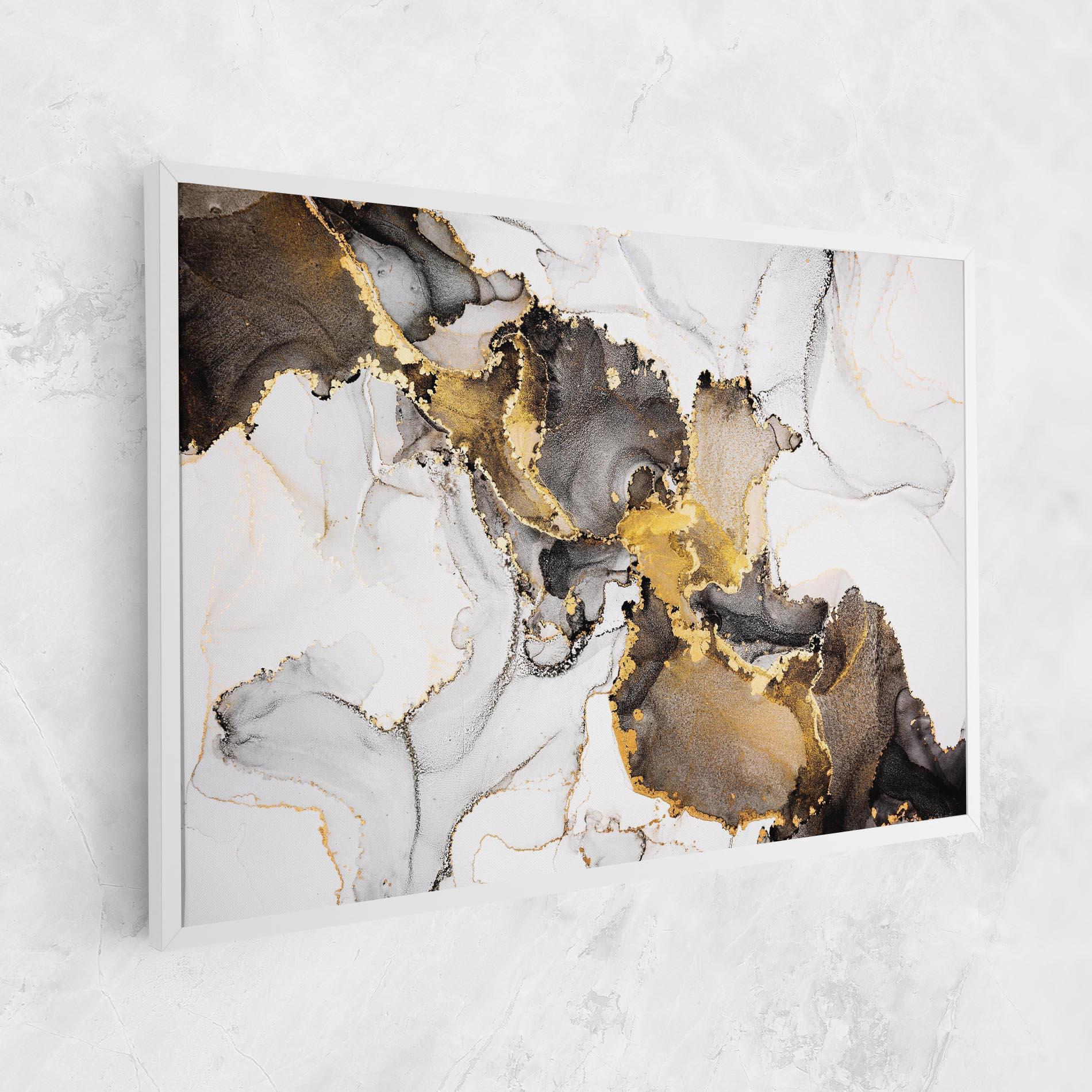 Картина на платно Golden Marble Shades mockup 1