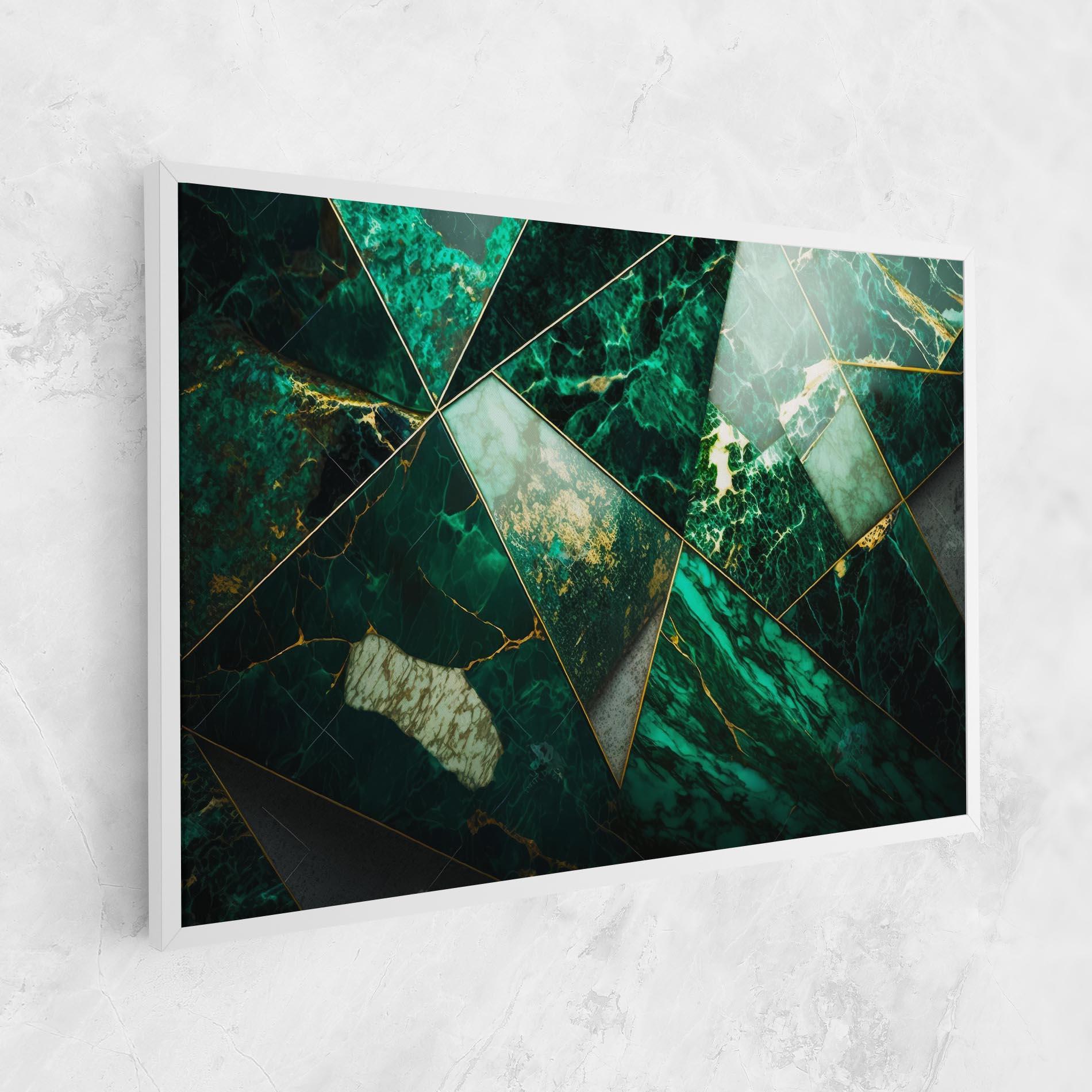 Картина на платно Green Marble mockup 1