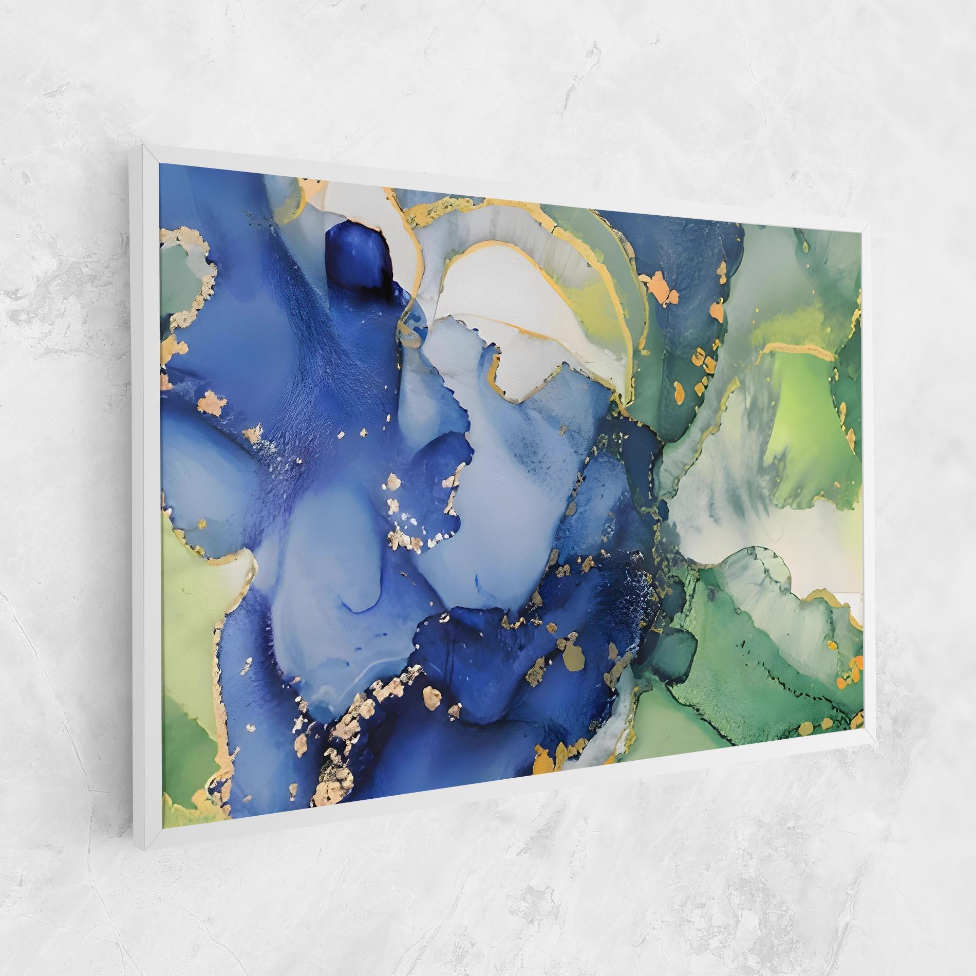 Картина на платно Green Paint Marble mockup 1