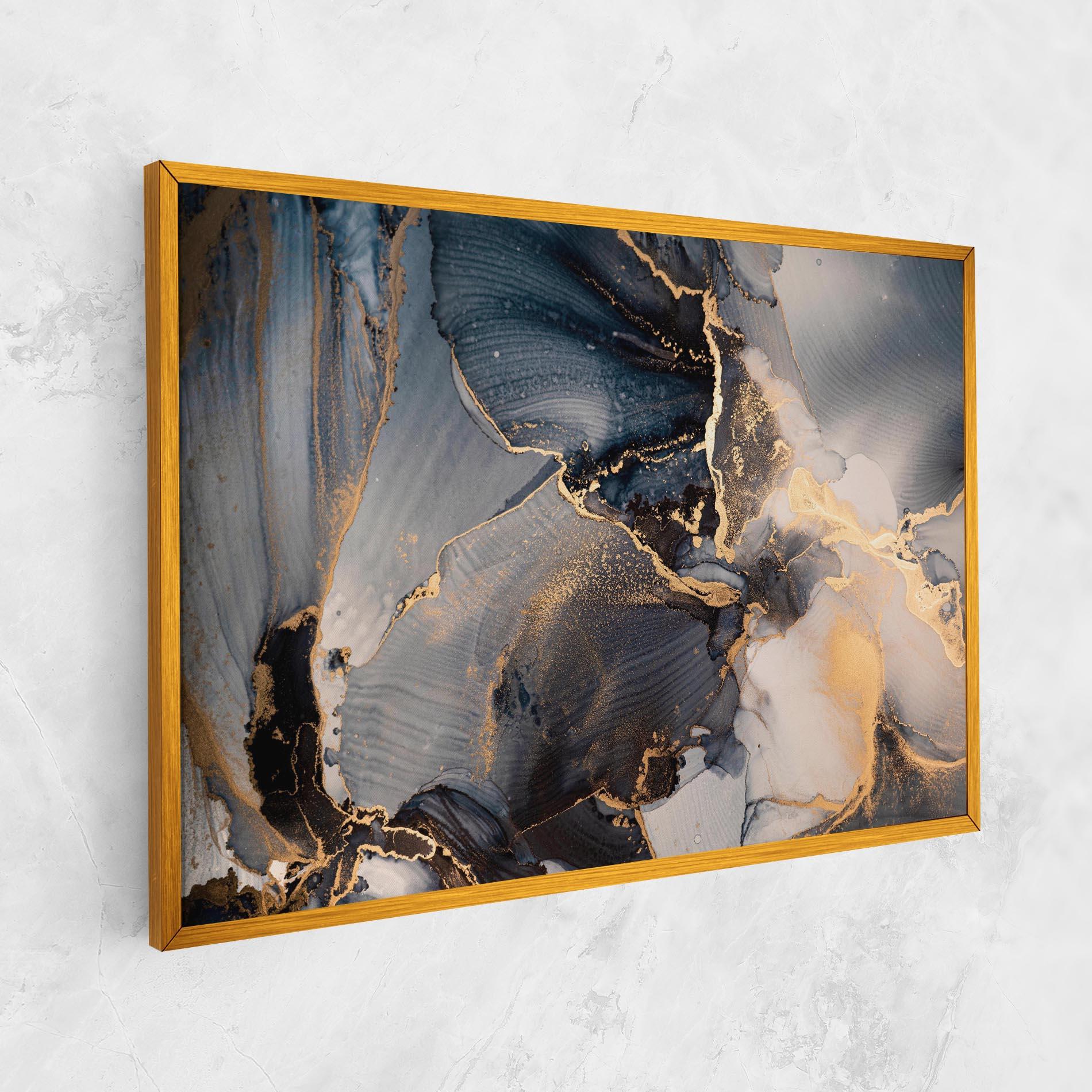 Картина на платно Golden Abstract Marble mockup 1
