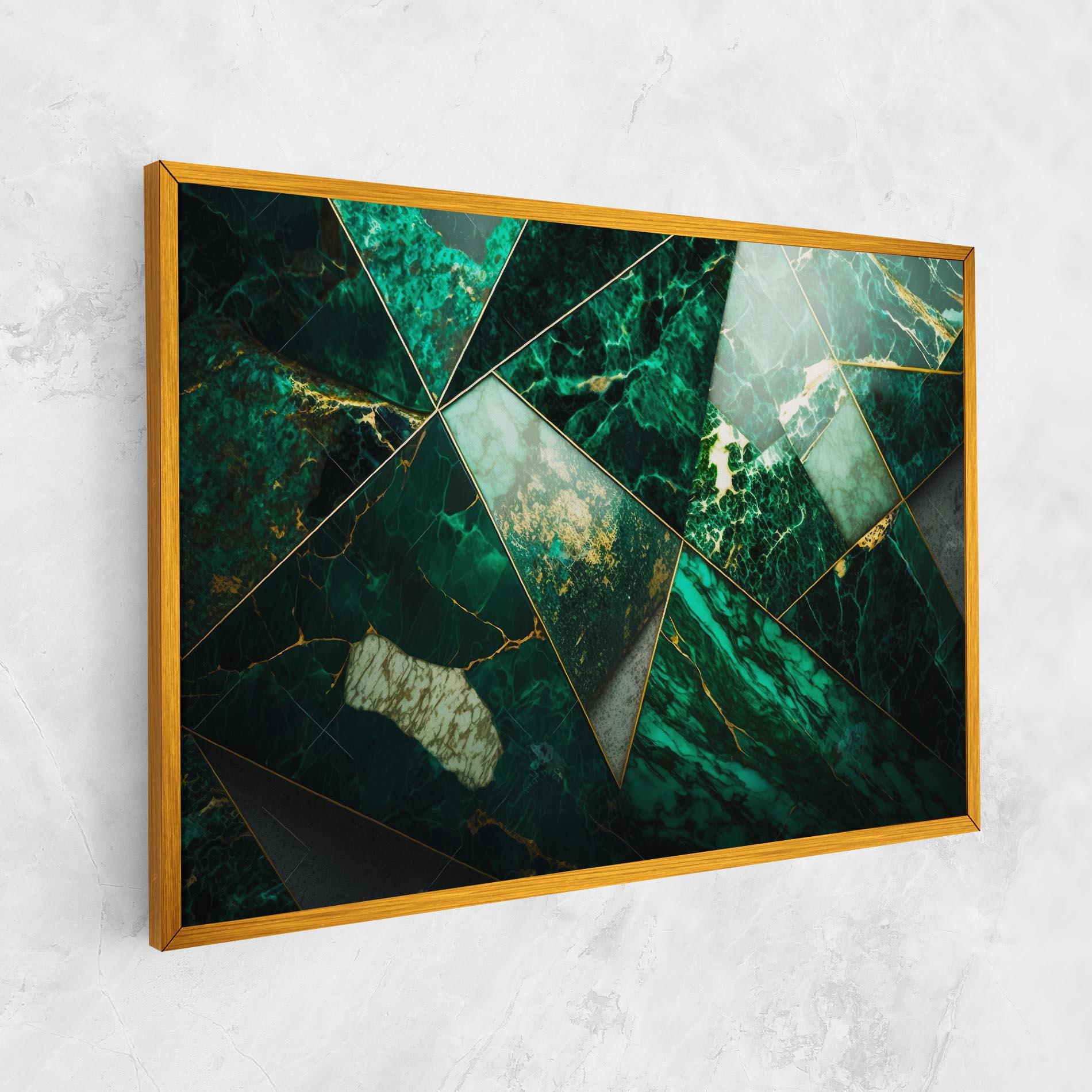 Картина на платно Green Marble mockup 1