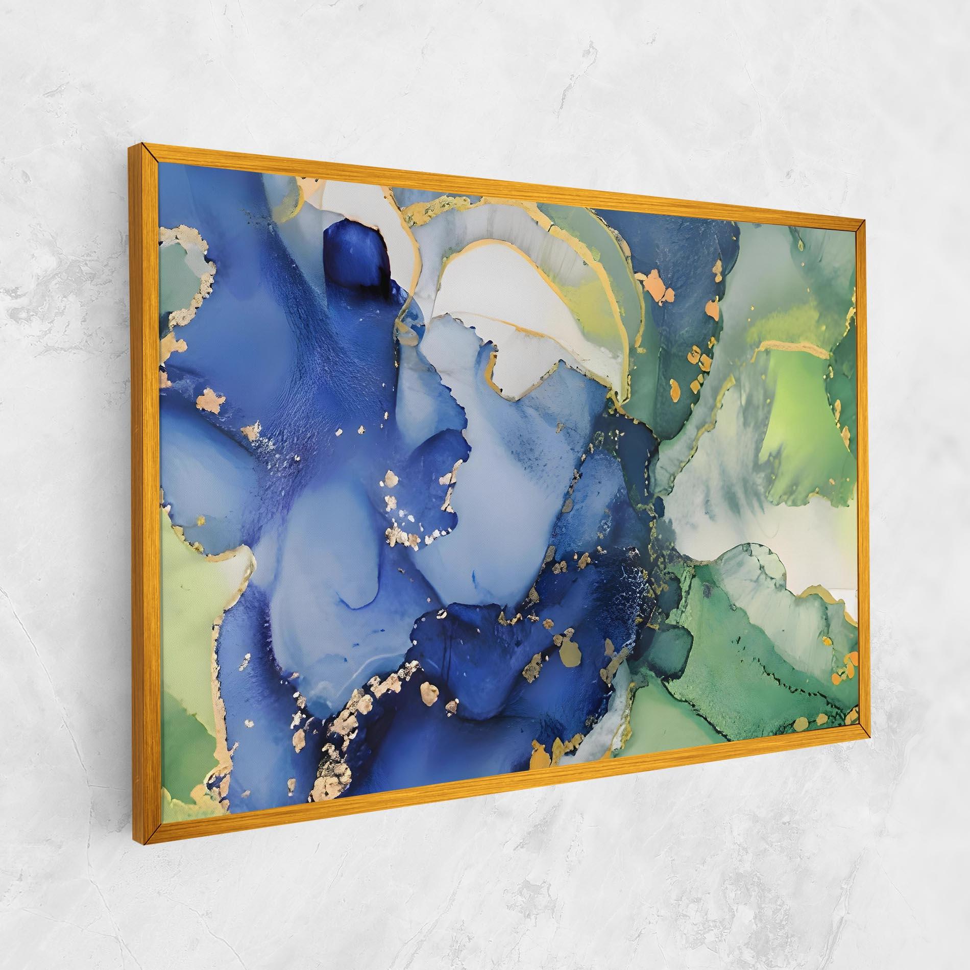 Картина на платно Green Paint Marble mockup 1