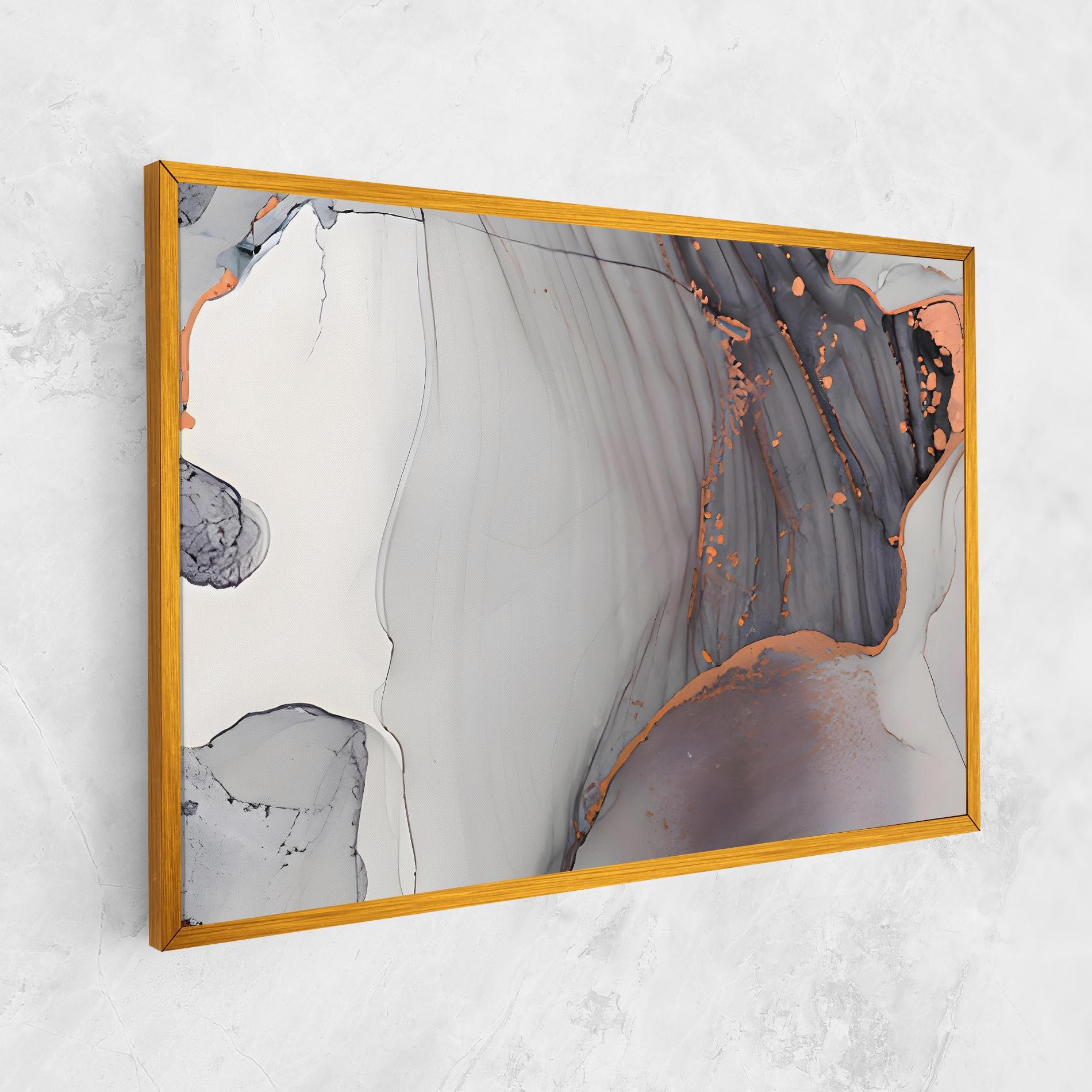 Картина на платно Grey Pink Liquid Marble mockup 1