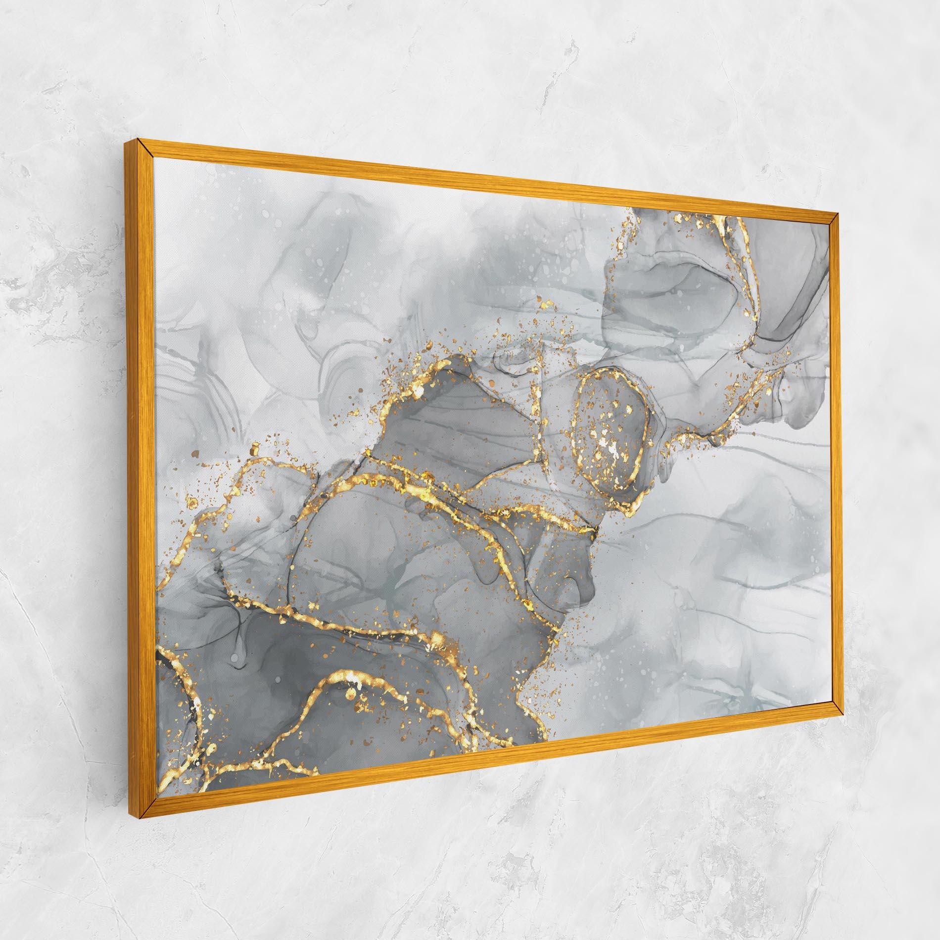 Картина на платно White Ink Marble mockup 1