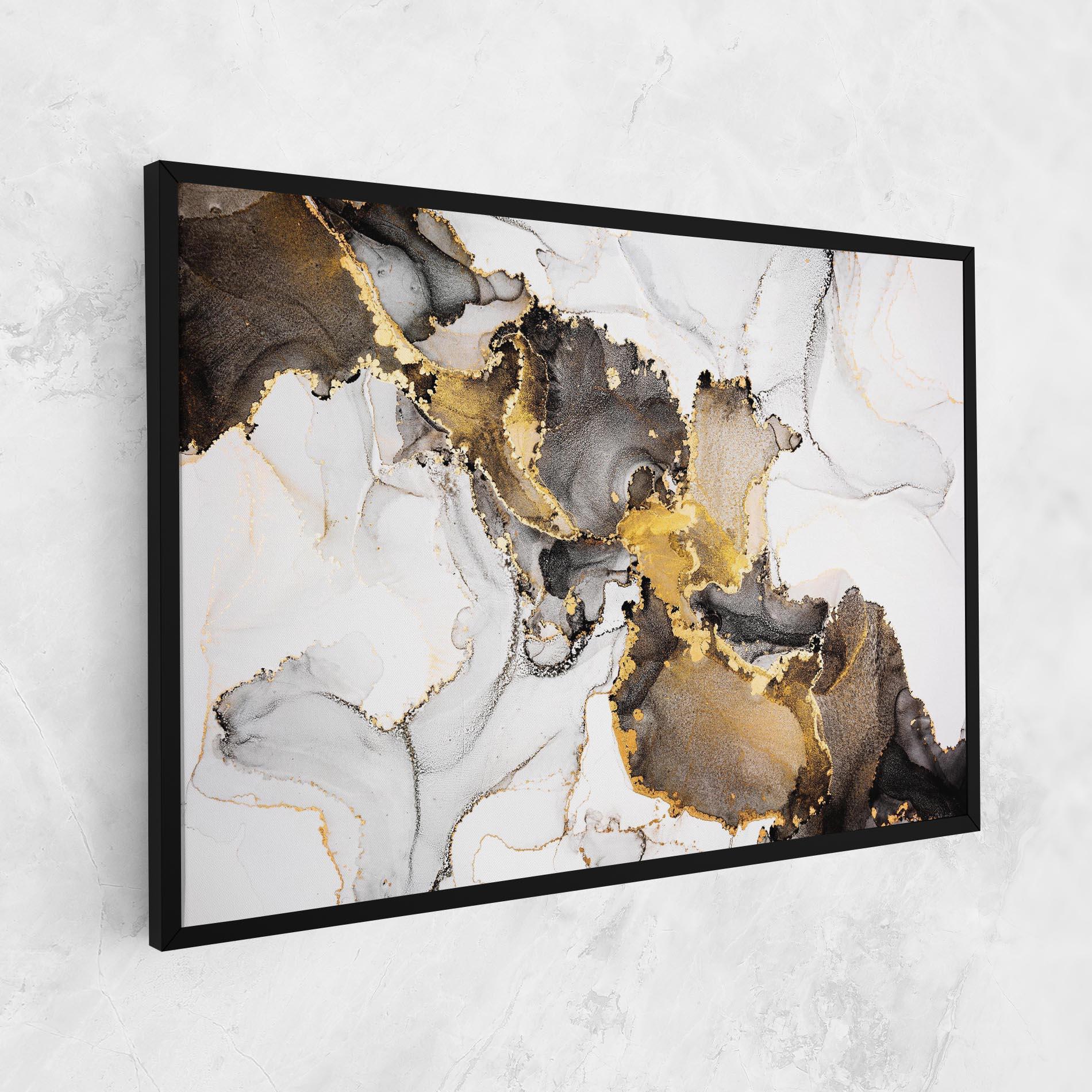 Картина на платно Golden Marble Shades mockup 1