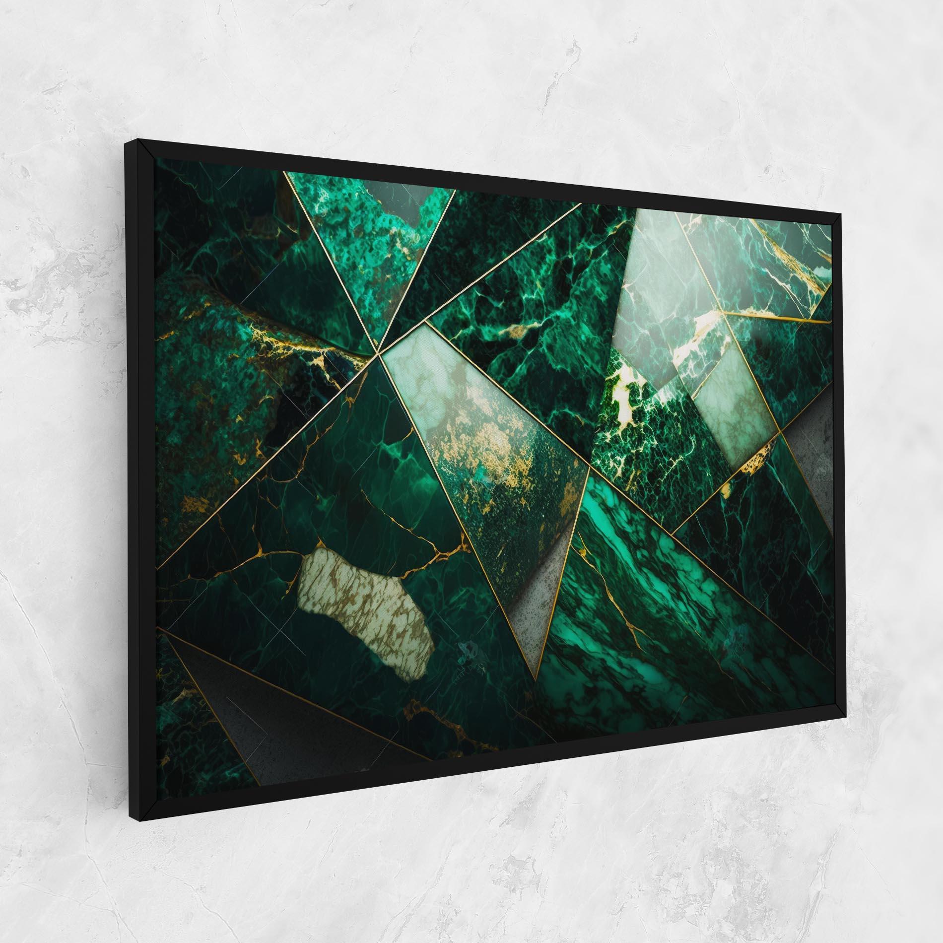 Картина на платно Green Marble mockup 1