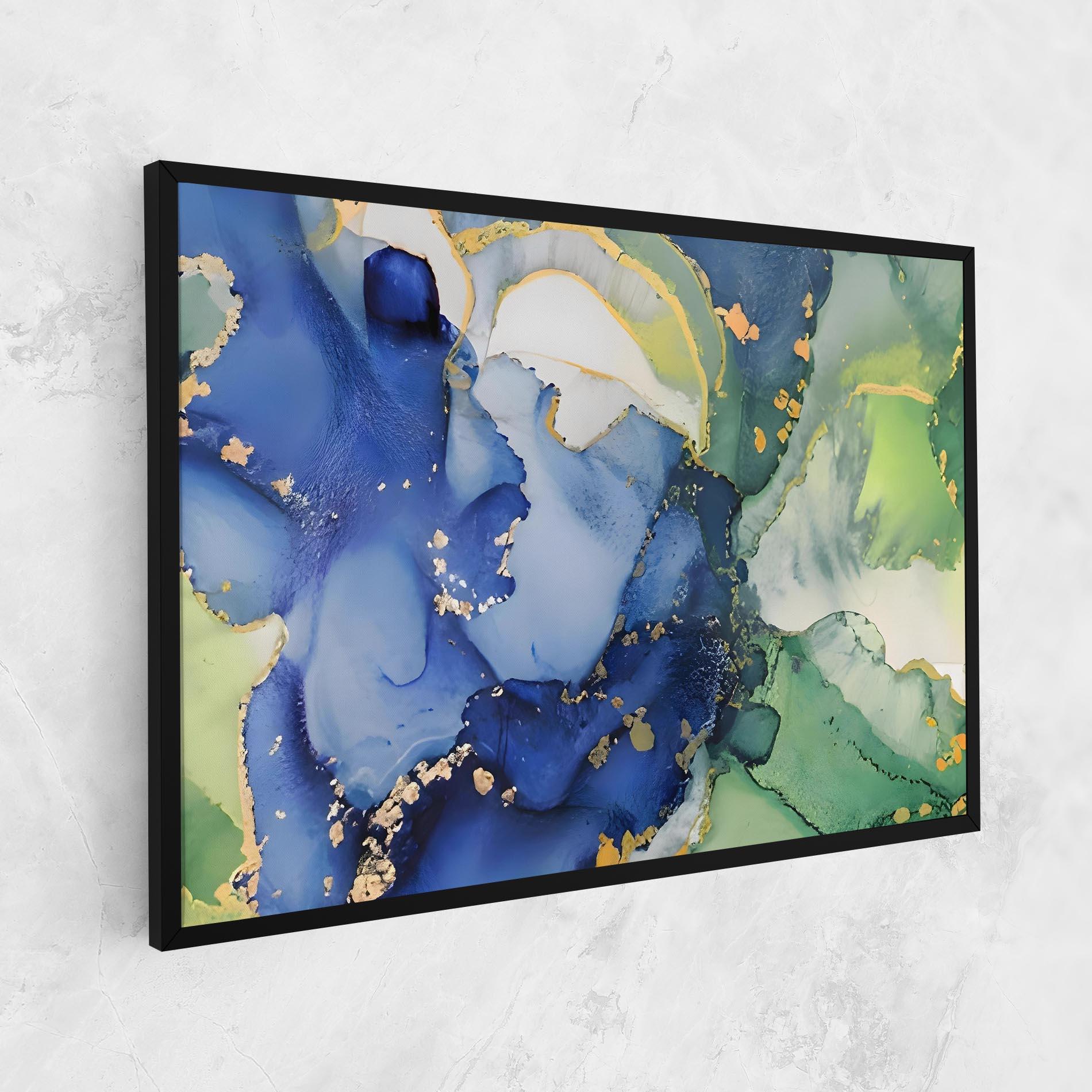 Картина на платно Green Paint Marble mockup 1