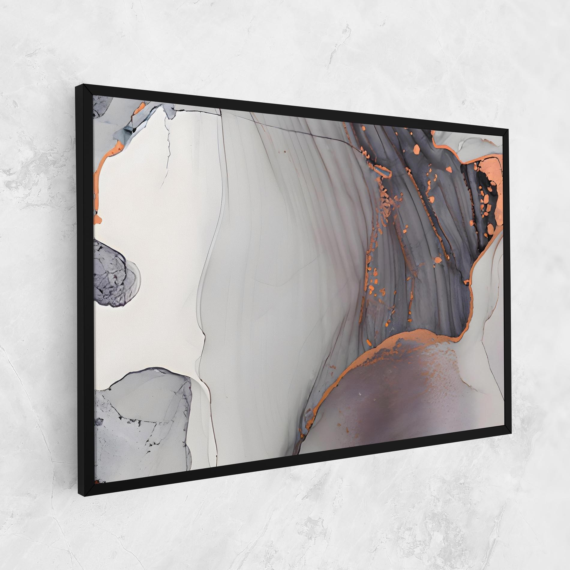 Картина на платно Grey Pink Liquid Marble mockup 1