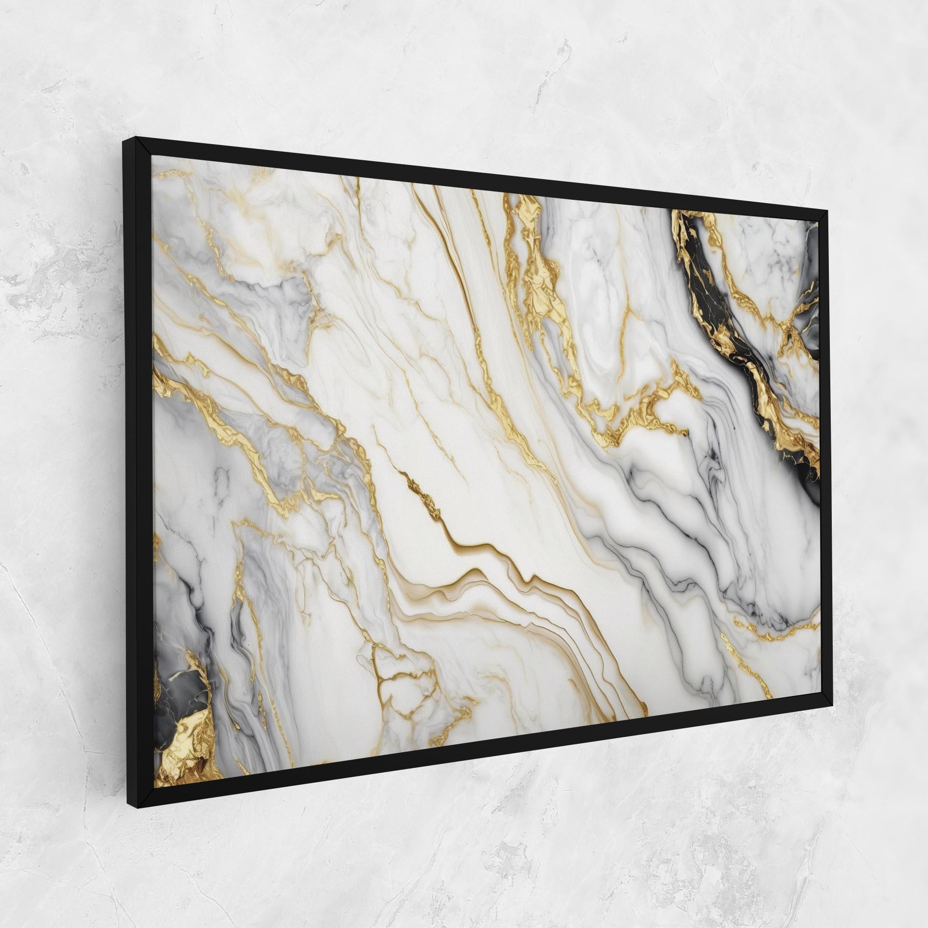 Картина на платно White Golden Marble mockup 1