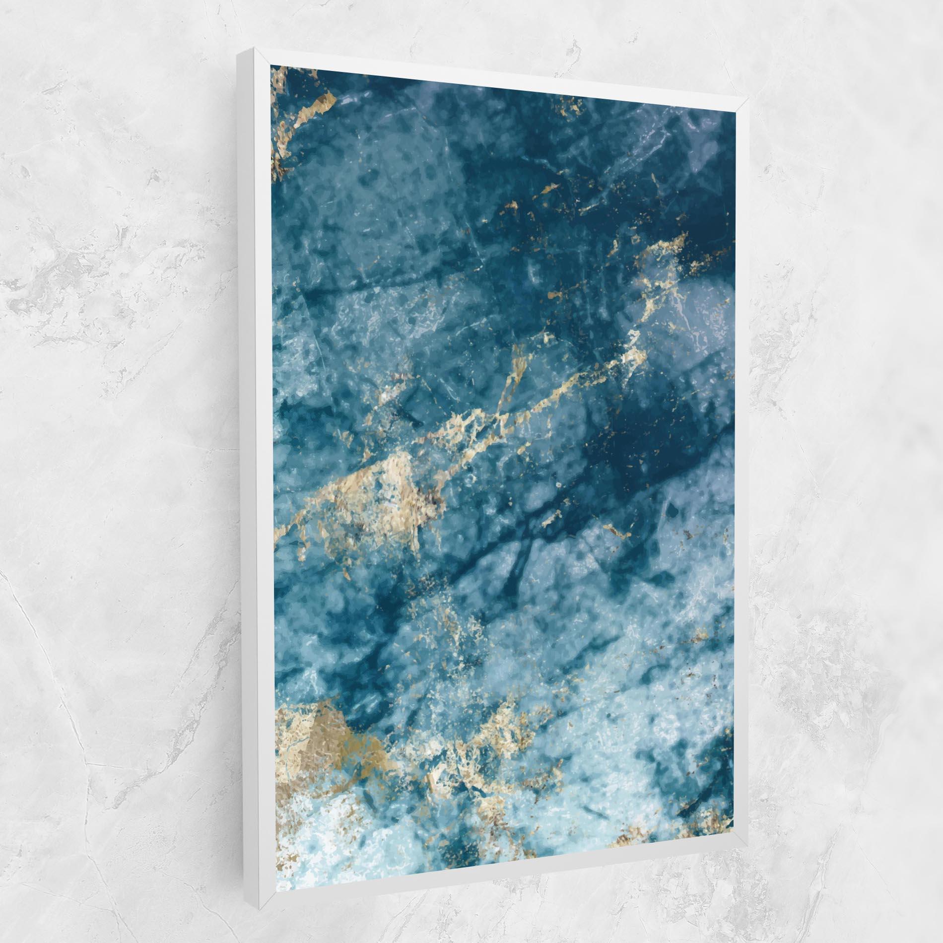 Картина на платно Blue Water Marble mockup 1