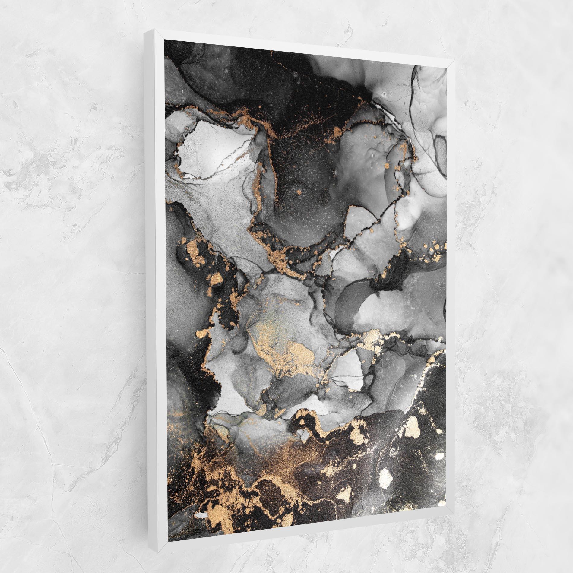 Картина на платно Grey Gold Marble mockup 1