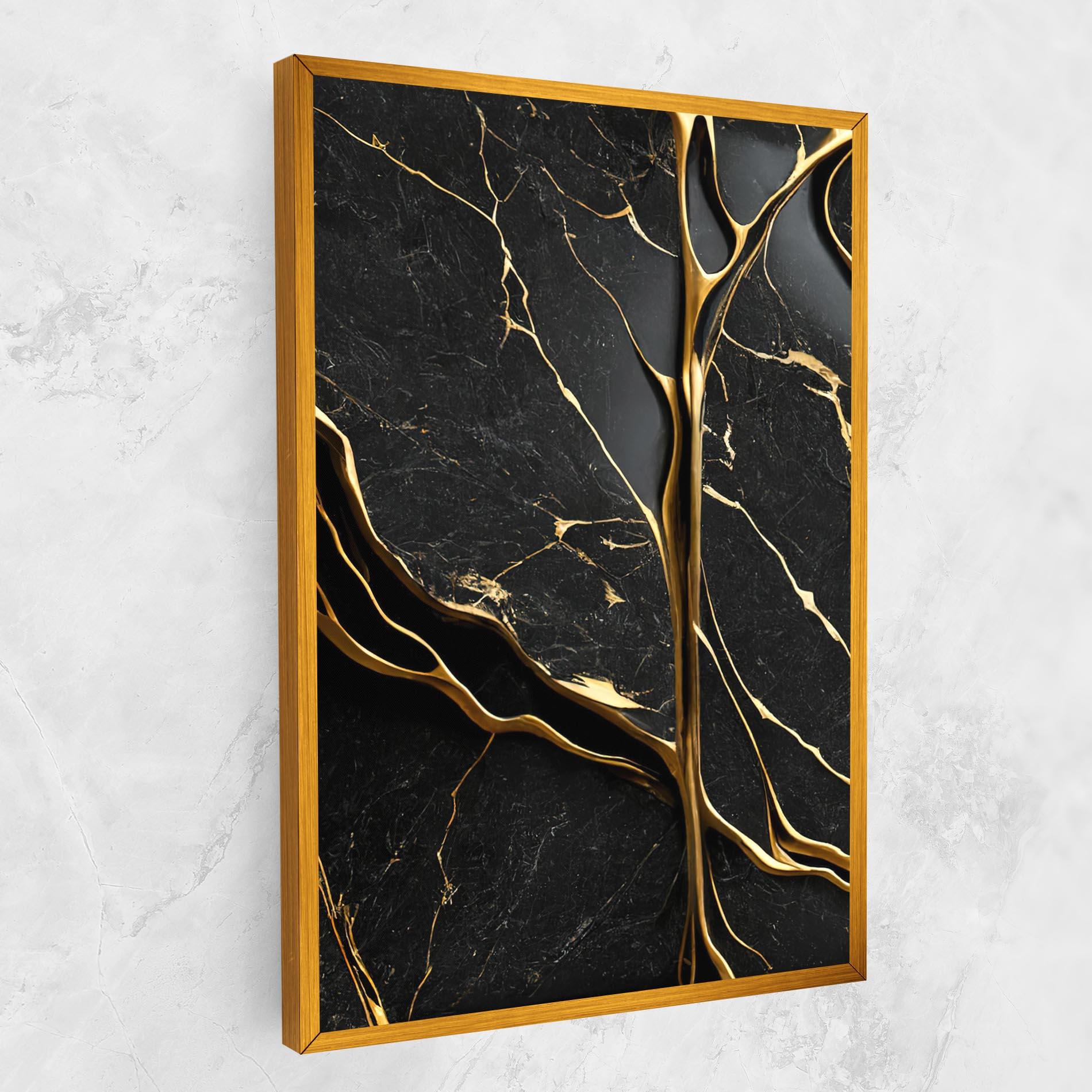 Картина на платно Black Square Marble mockup 1
