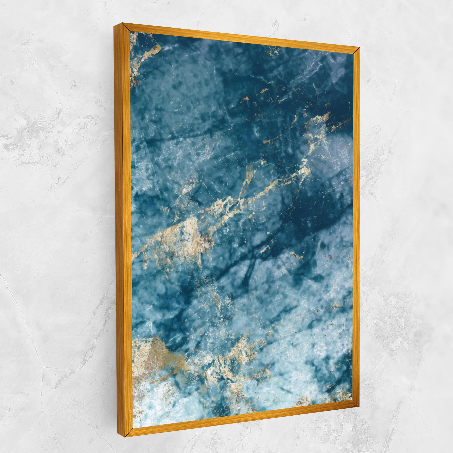 Картина на платно Blue Water Marble mockup 1
