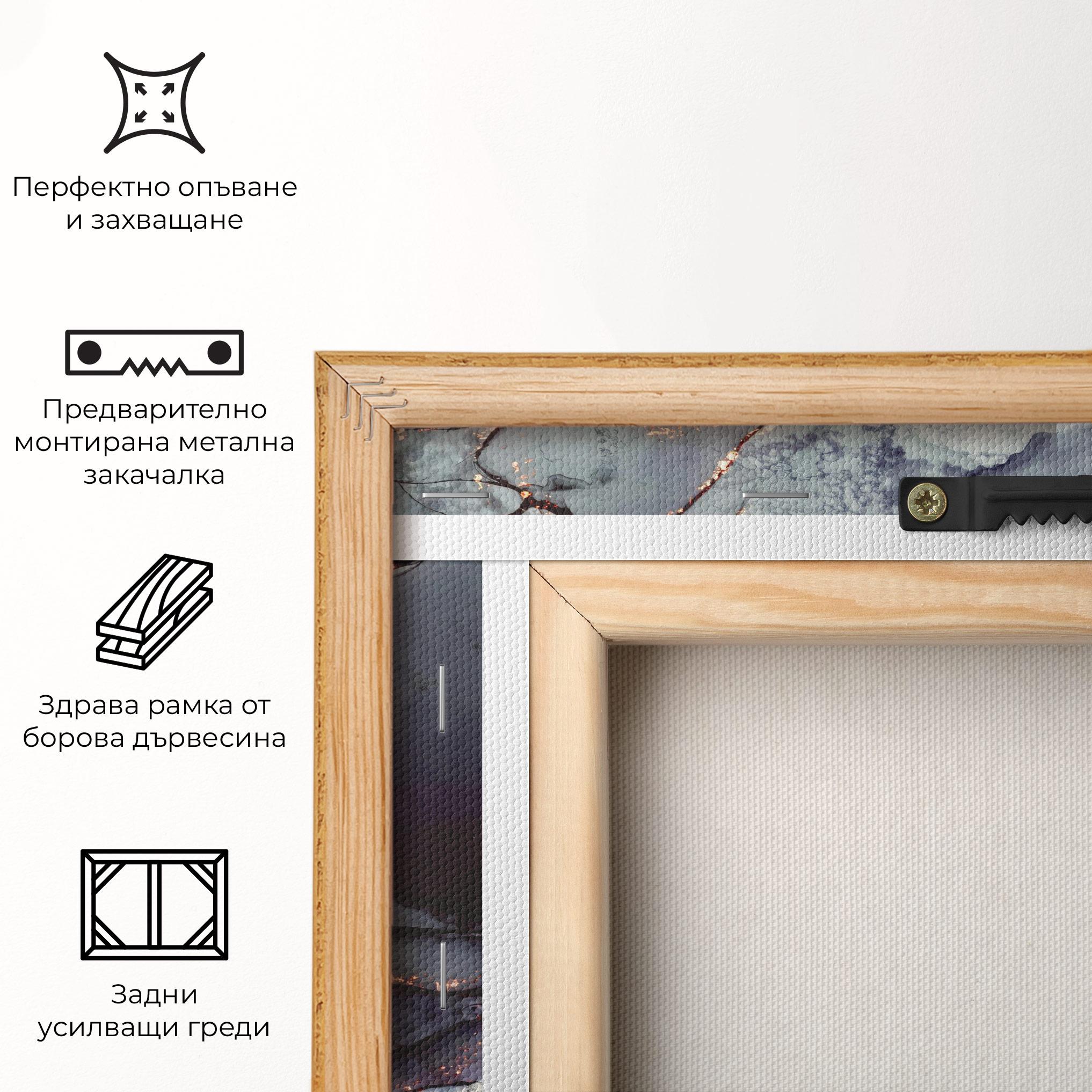 Картина на платно Abstract Gold Path mockup 5