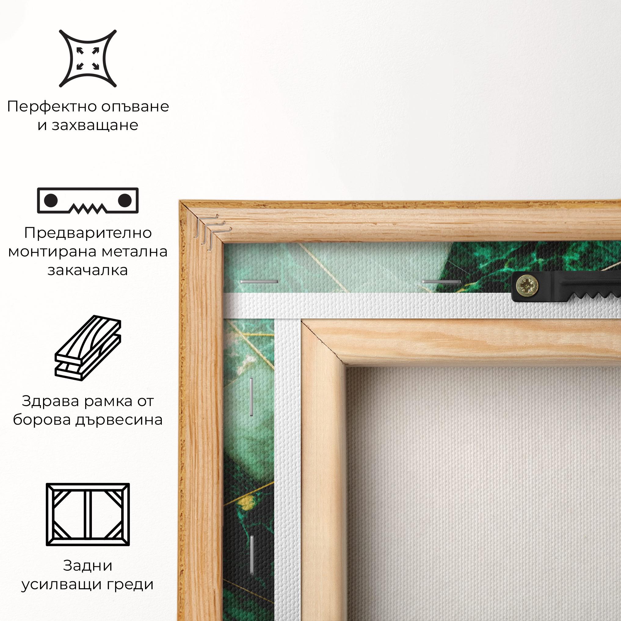 Картина на платно Green Marble mockup 5
