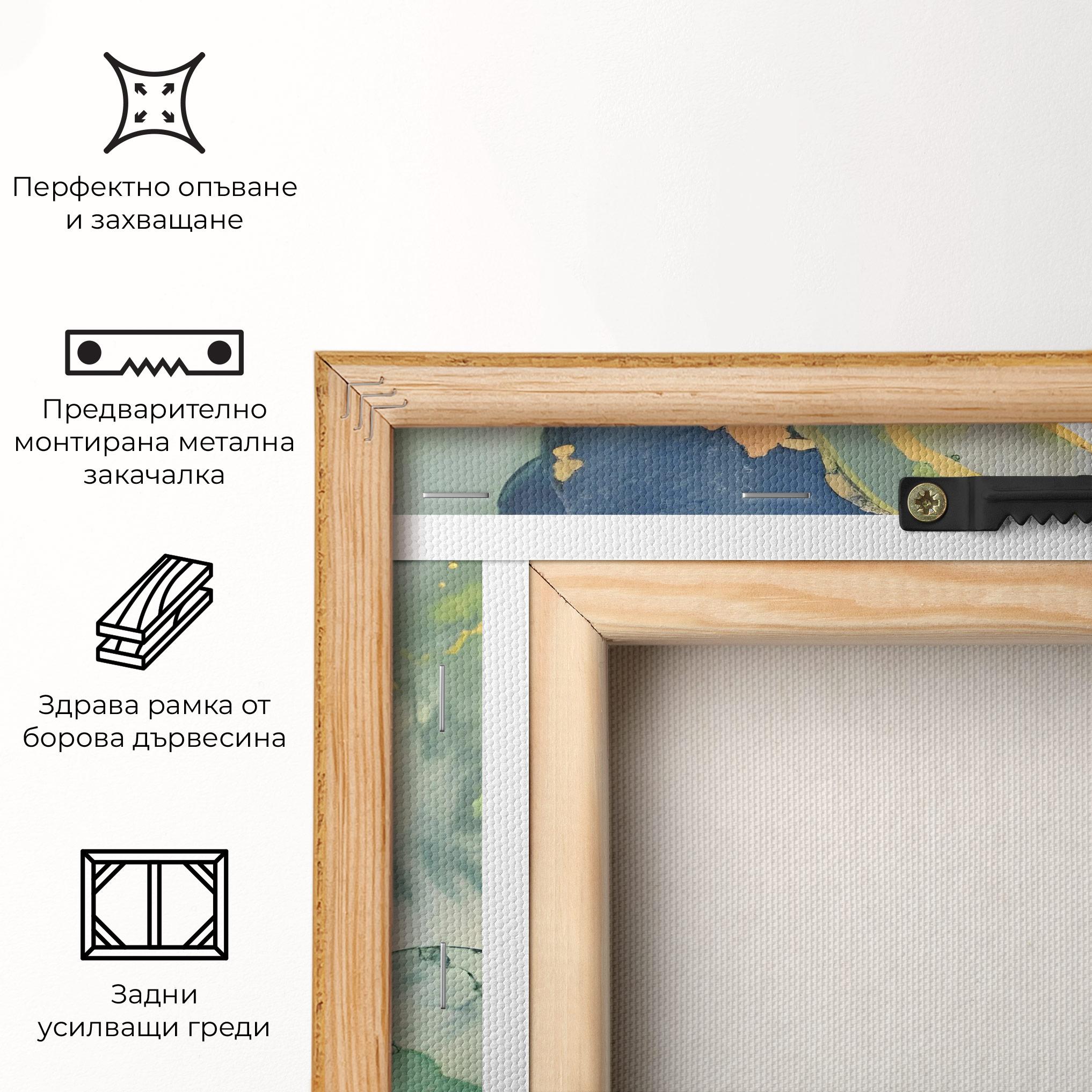 Картина на платно Green Paint Marble mockup 5