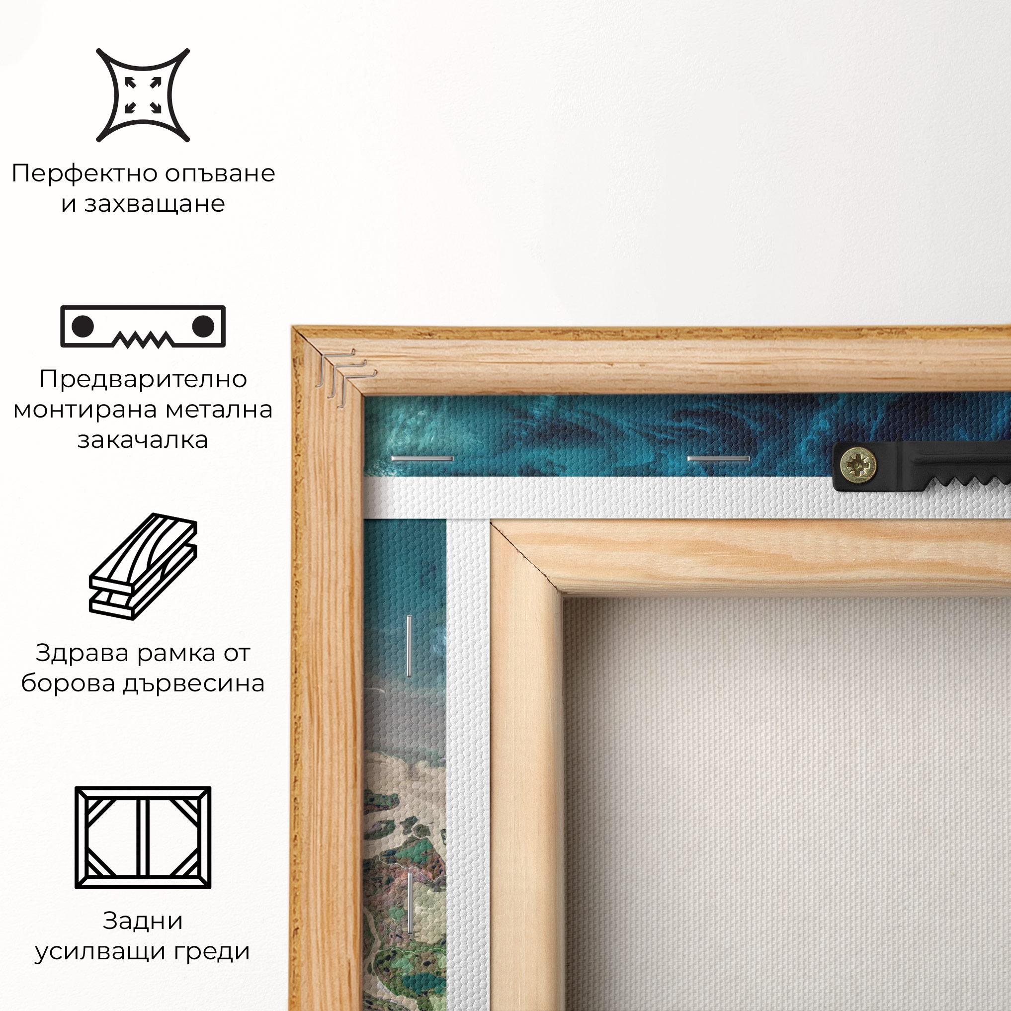 Картина на платно Ocean Blue Marble mockup 5